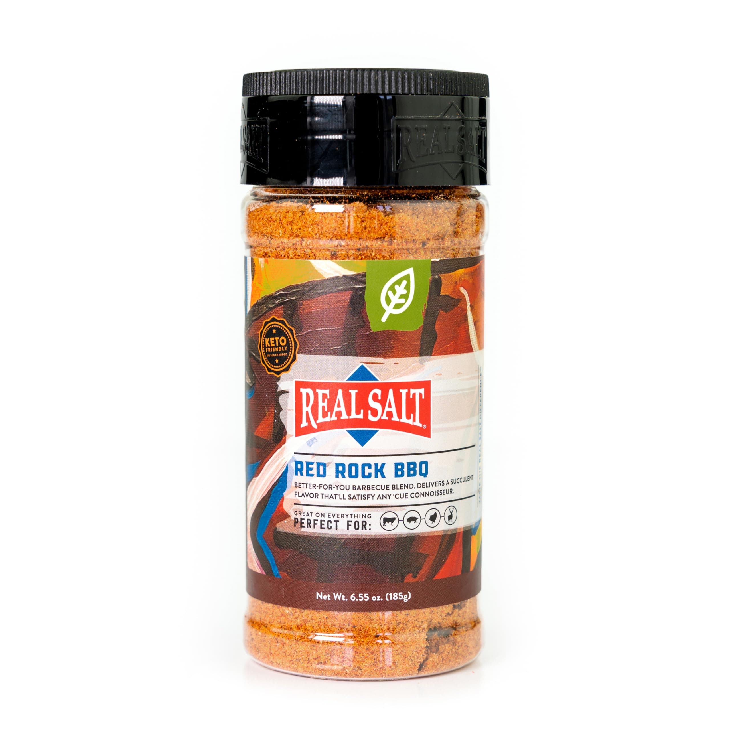 Real Sea Salt - Natural Unrefined Gluten Free Red Rock BBQ Shaker