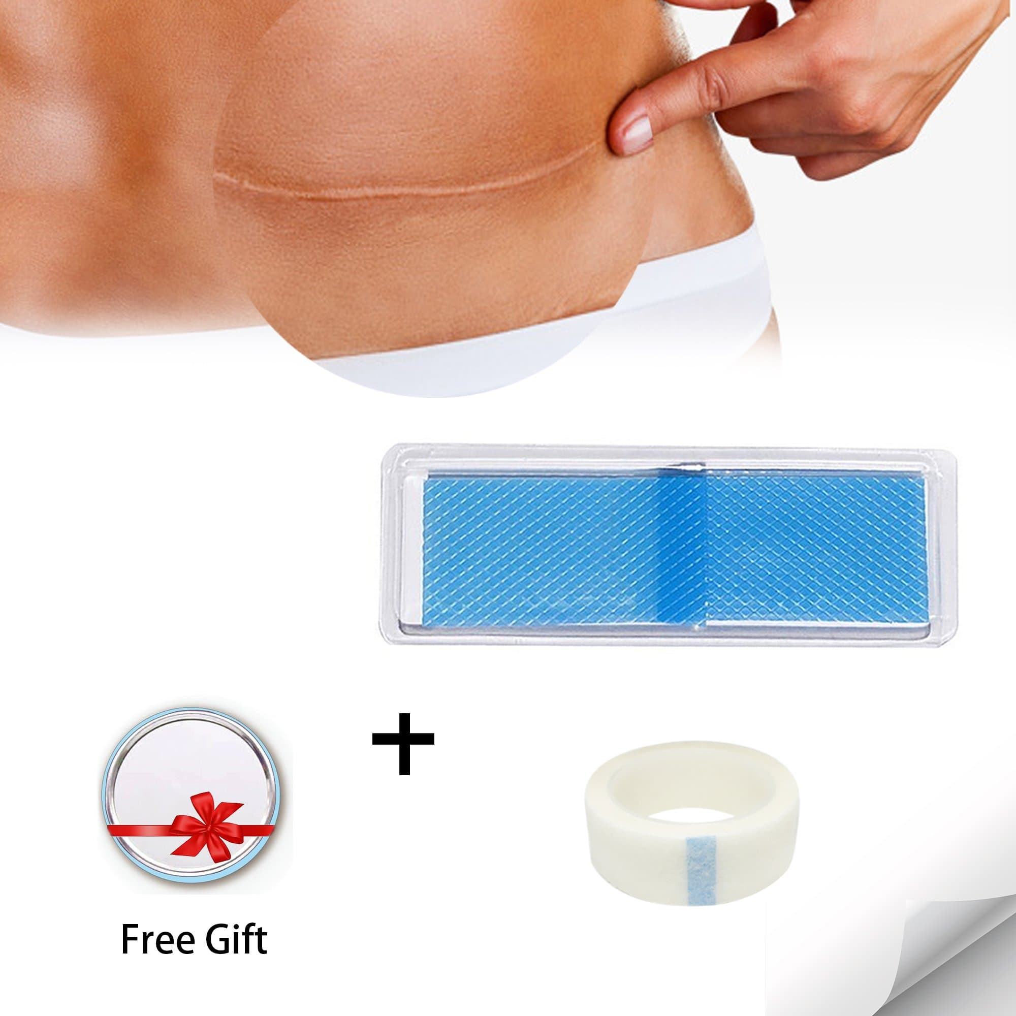 Silicone Scar Gel Away Strips Scar Remover Treatment Strips, Reusable Medical-Grade Silicone Gel Sheets Help to Remove The Old Scars, Acne Scar, Trauma, Burn Scar, hypertrophic Scars.