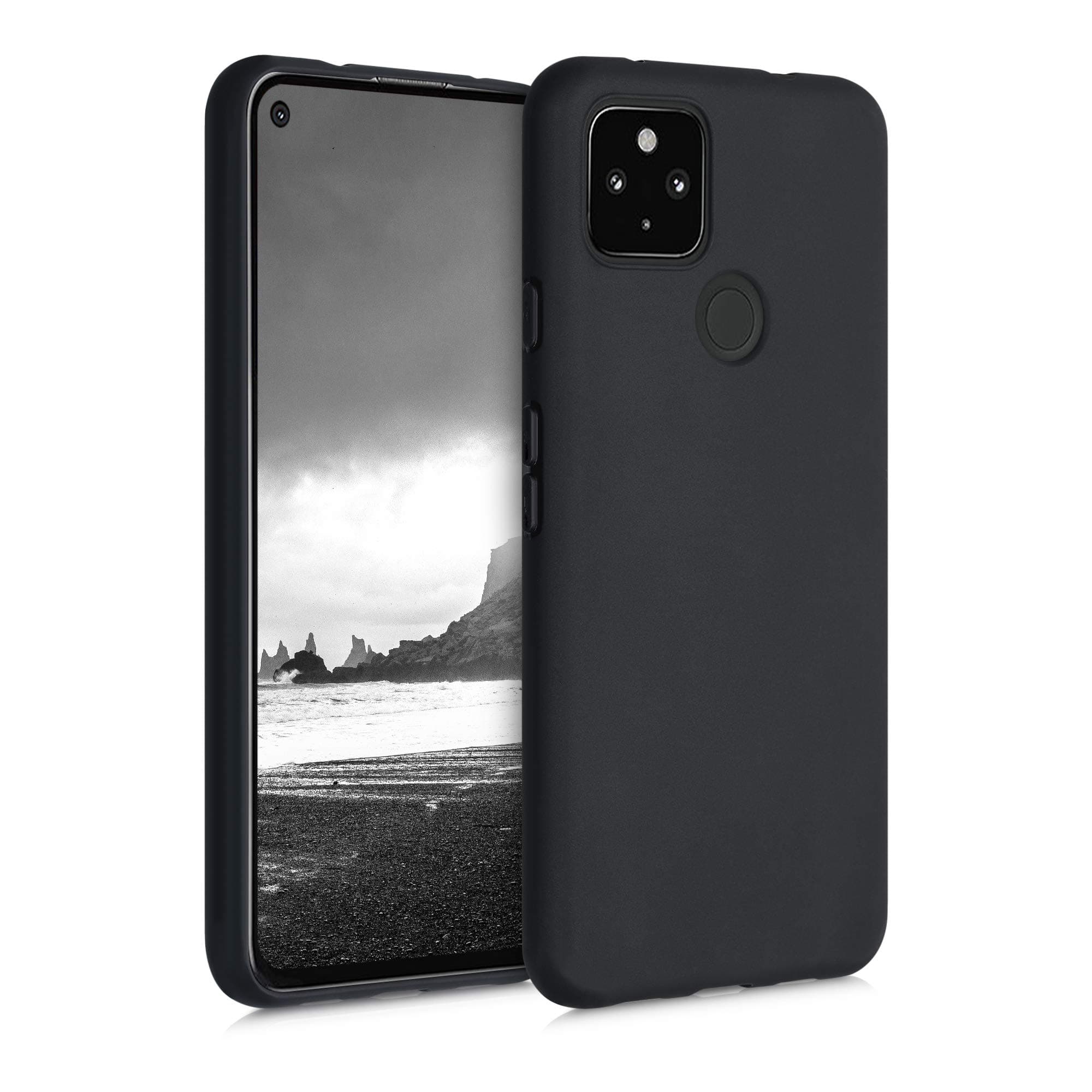 kwmobile Case for Google Pixel 4a 5G Case - Soft Cover - Shockproof TPU Material - Wireless Charging - Black