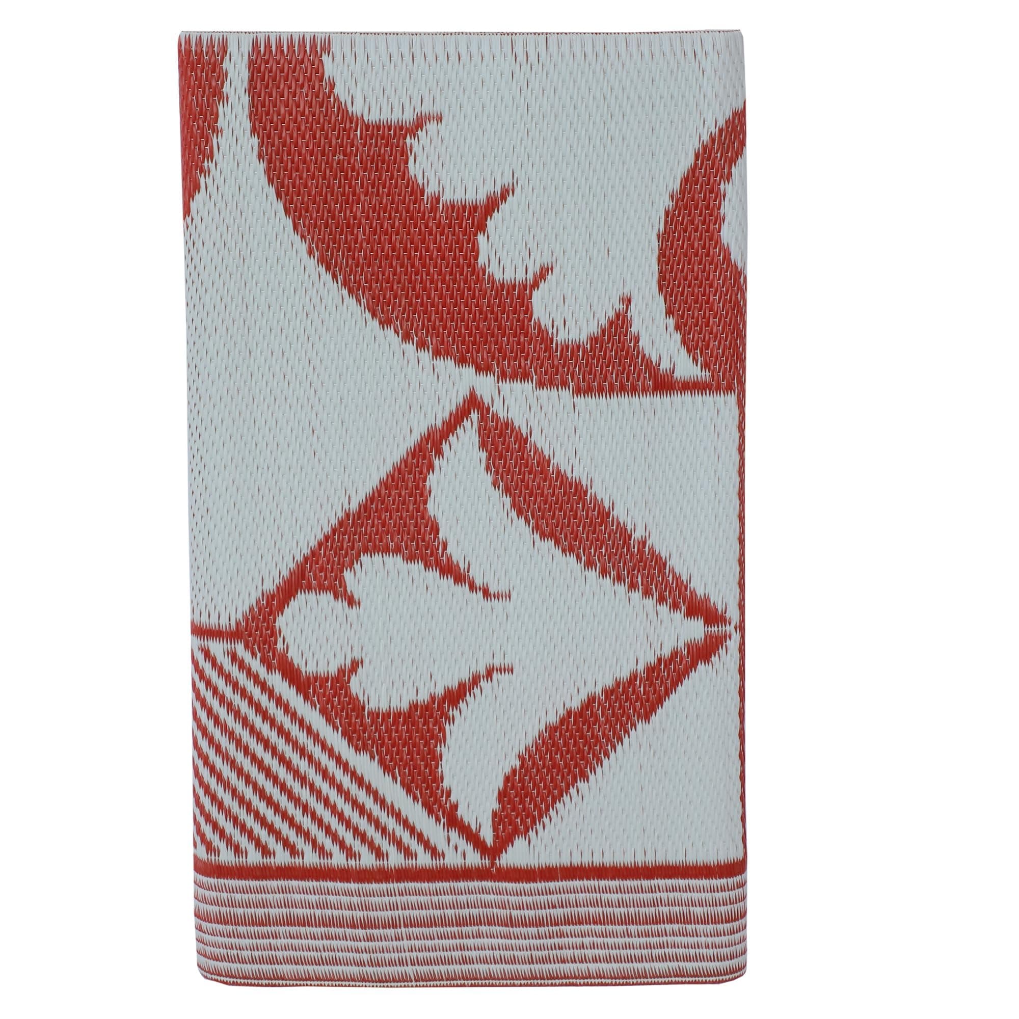 RED Crush Plastic Floor Mat Chatai Multi Color and Design, Export Quality |Mat for Sleeping on Floor| Chatai for Sleeping on Floor | Floor Mat Sitting and Home (6 * 6 feet Chatai) Mat for Living Room