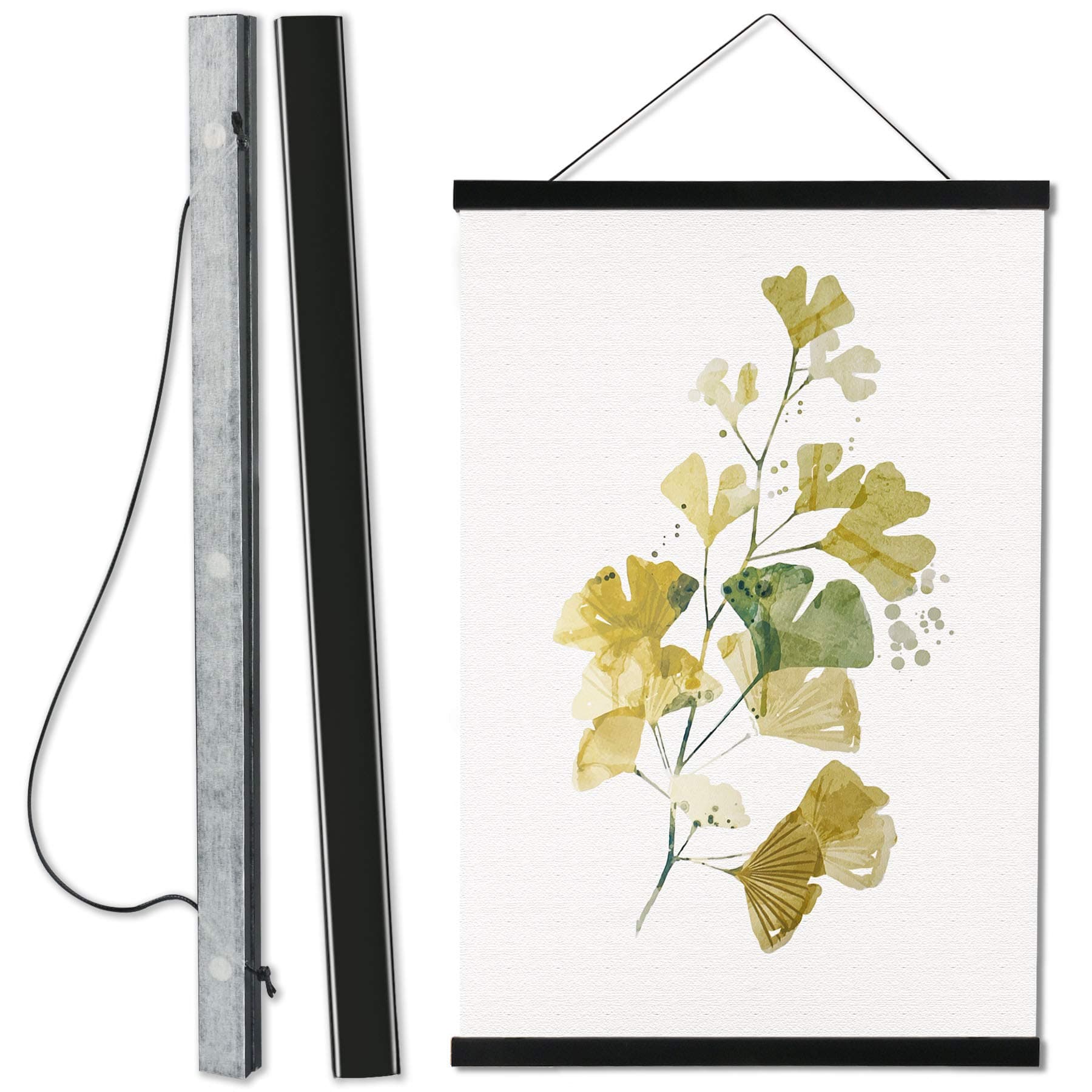 WITCOLOR Magnetic Poster Frame Hanger, 20x16 20x24 20x28 20x30 Magnet Poster Hanger for Posters, Kids Paintings, Photos, Maps, Scrolls, Picture, Canvas Art Works and Art Prints(20", Black)