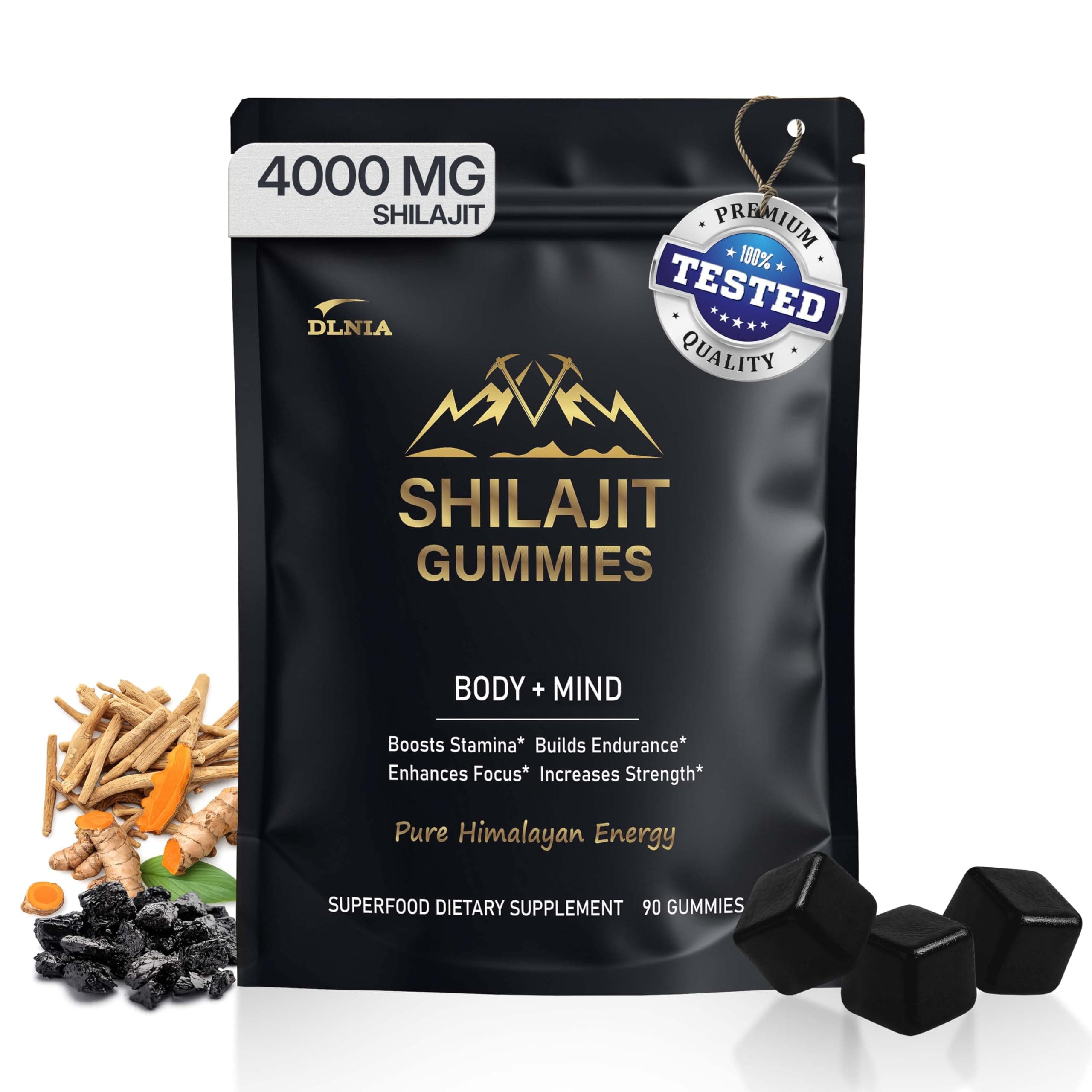 13-in-1 Shilajit Gummies with KSM-66® Ashwagandha | 4000 mg Himalayan Shilajit Extract (20:1), Choline & Botanicals | Sugar-Free, Vegan | Energy, Focus & Daily Vitality Support for Men & Women