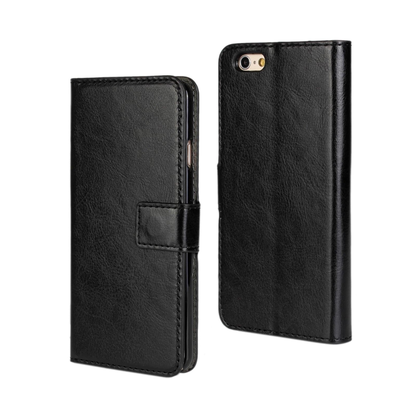 Iphone 6 Plus (5.5”) Fashion Wallet Case With Card Holder And Stand By iSavv (Black)