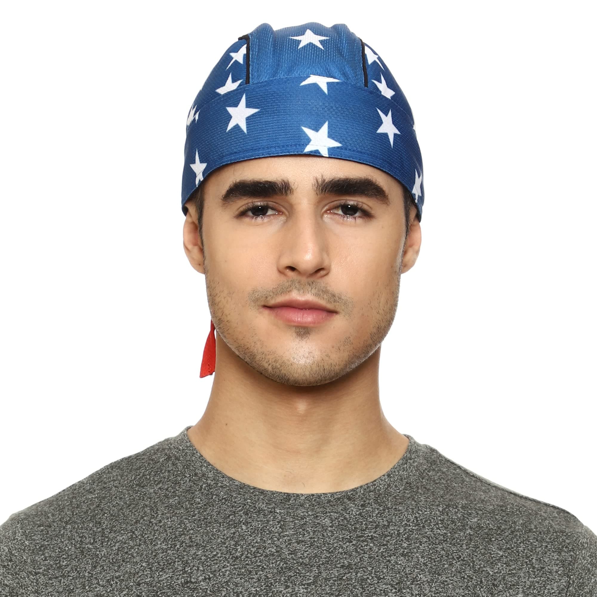 - Helmet Skull Caps for Men Hair Inner Helmet Cover Caps for Bikers Sweat Cooling Skull Cap Headwrap, Bandana, Durag, Patka, Head Wear for Cycling & Running - Free Size