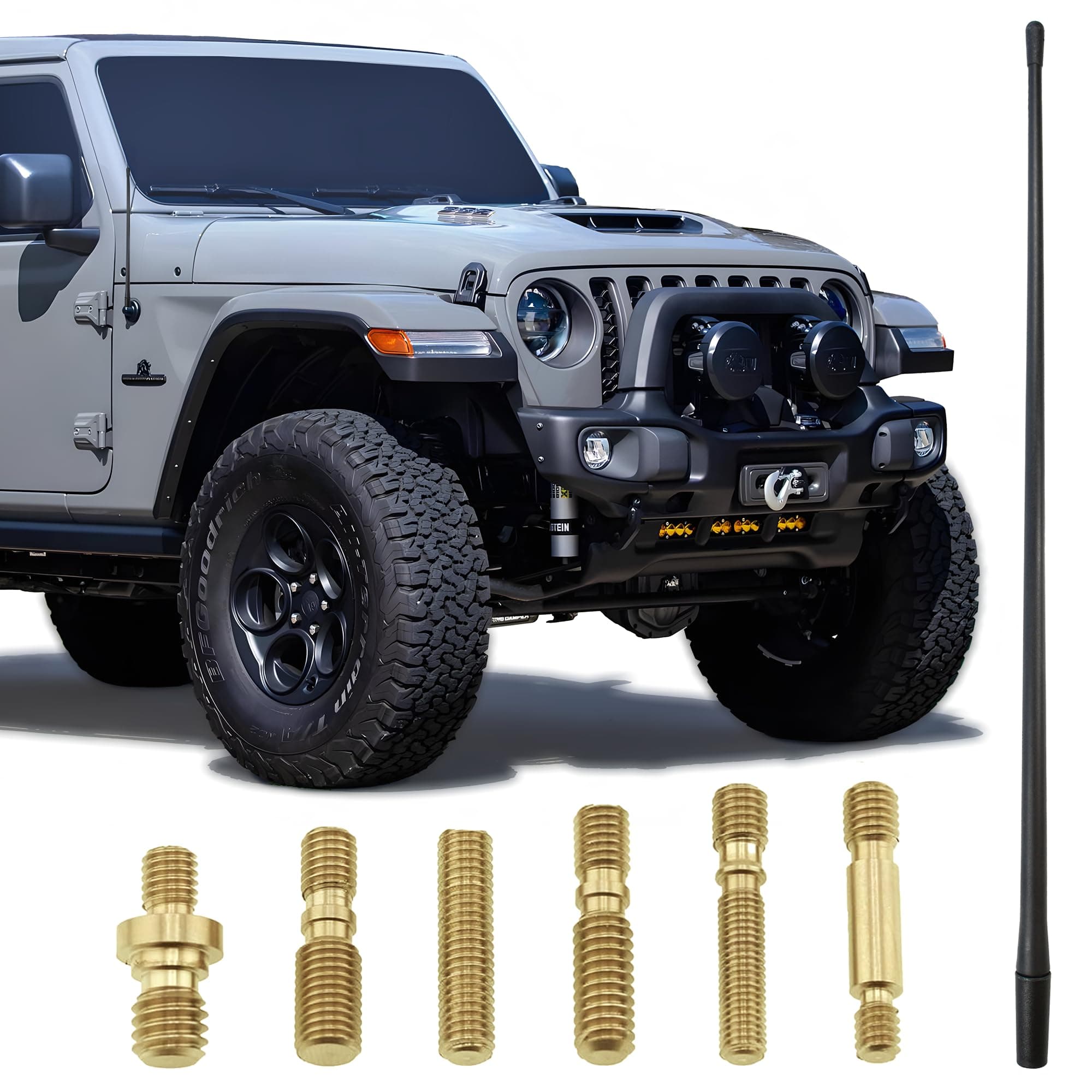 VOTEX - 13 Inch All-Terrain Flexible Rubber Antenna Accessories - Spring Steel Internal Core