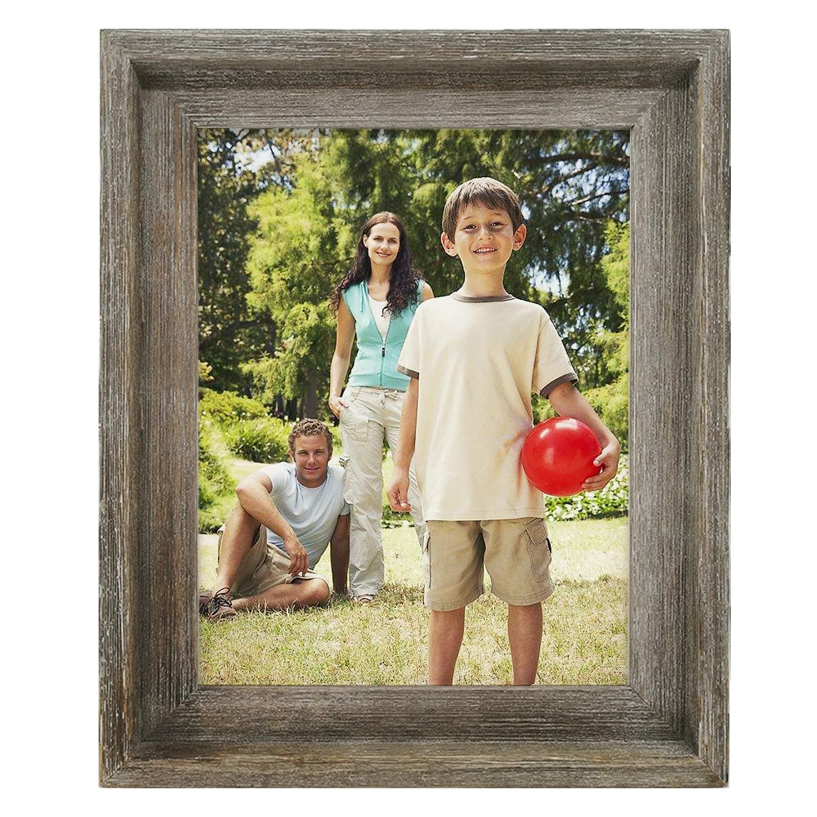 IKEREE Rustic Picture Frames 11x14, Farmhouse Shabby Chic Design, Photo Frames with Plexiglass Front for Wall Display…