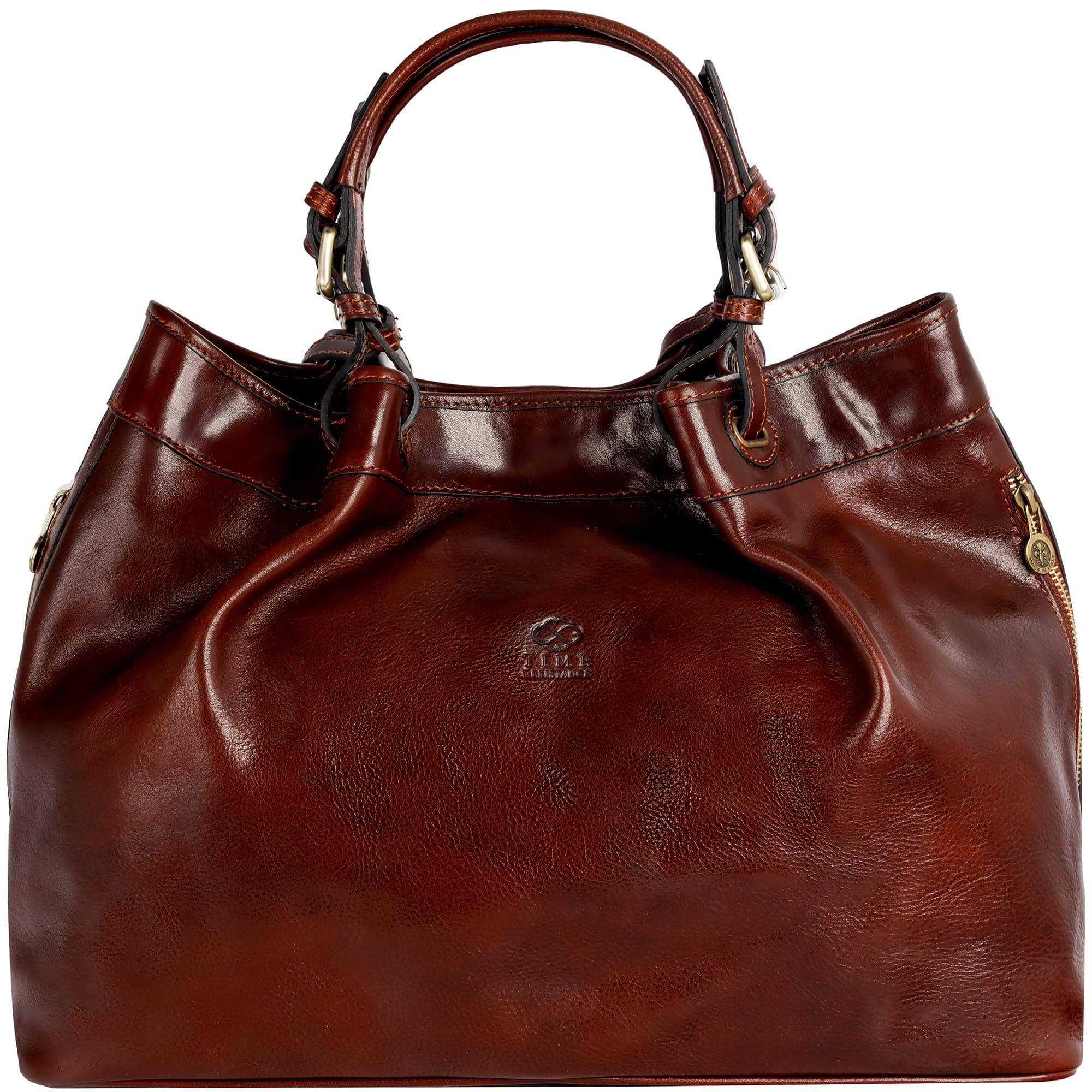 Leather Handbag - Top Handle Bag - Full-Grain Leather Purse for Women