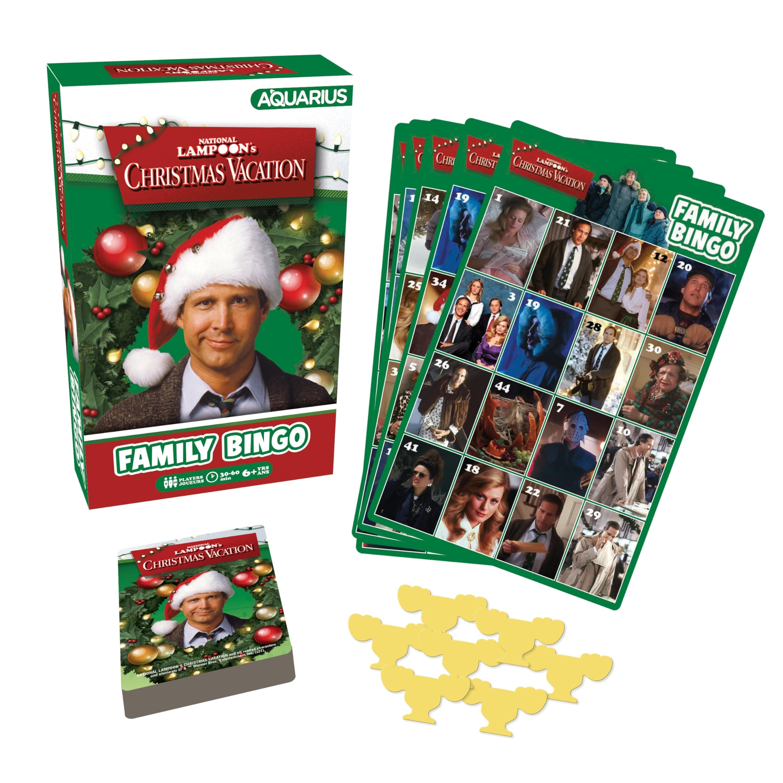Aquarius Christmas Vacation Family Bingo Game - Fun Family Party Game for Kids, Teens & Adults - Entertaining Game Night Gift - Officially Licensed Merchandise