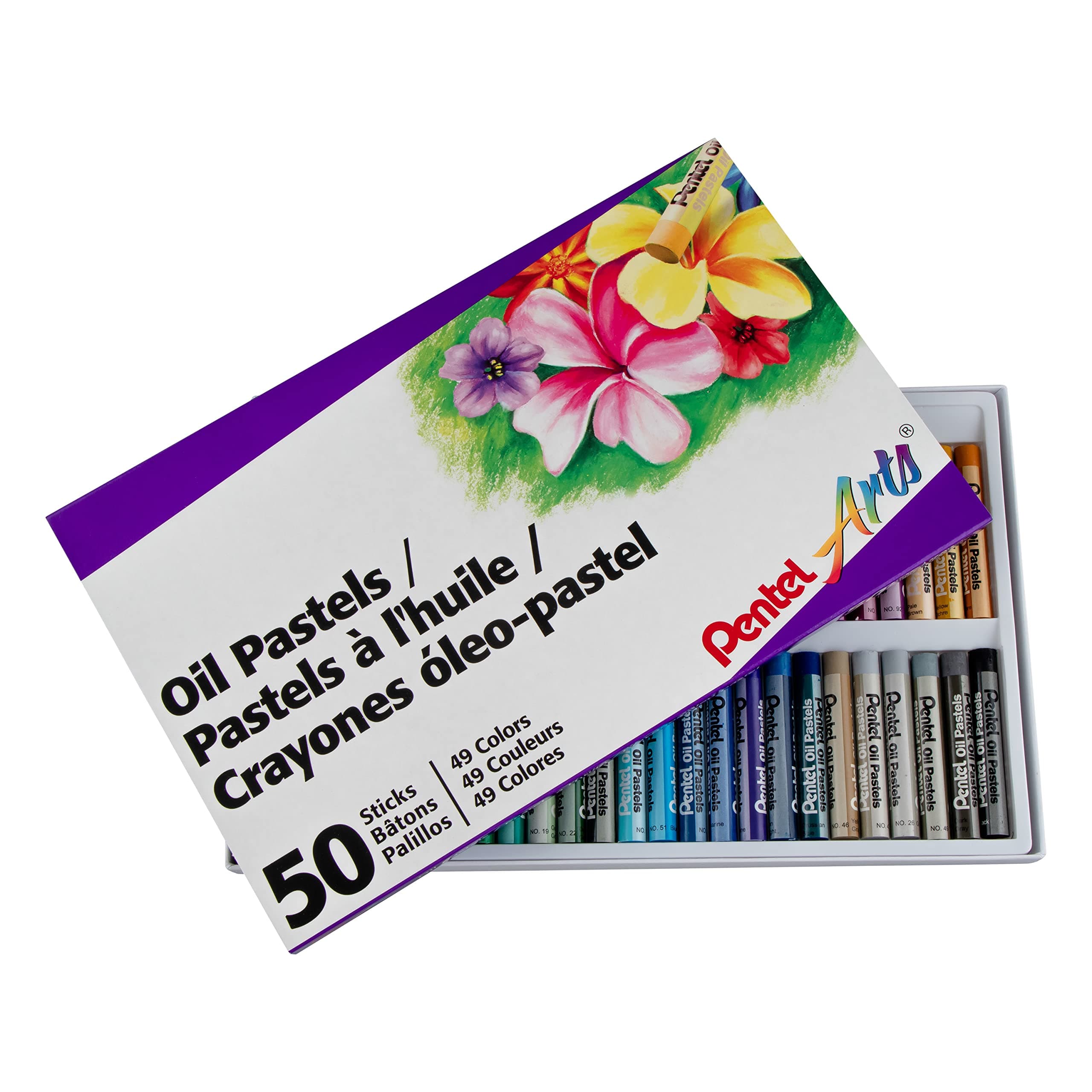 Arts Water Proof Oil Pastel|Set of 50 Vibrant Shades Soft Oil Pastel Crayons|Bright&Smooth Drawing Sticks|Easy Blendable Oil Pastel Kit for Artist&Kids (Phn50)|Multicolor