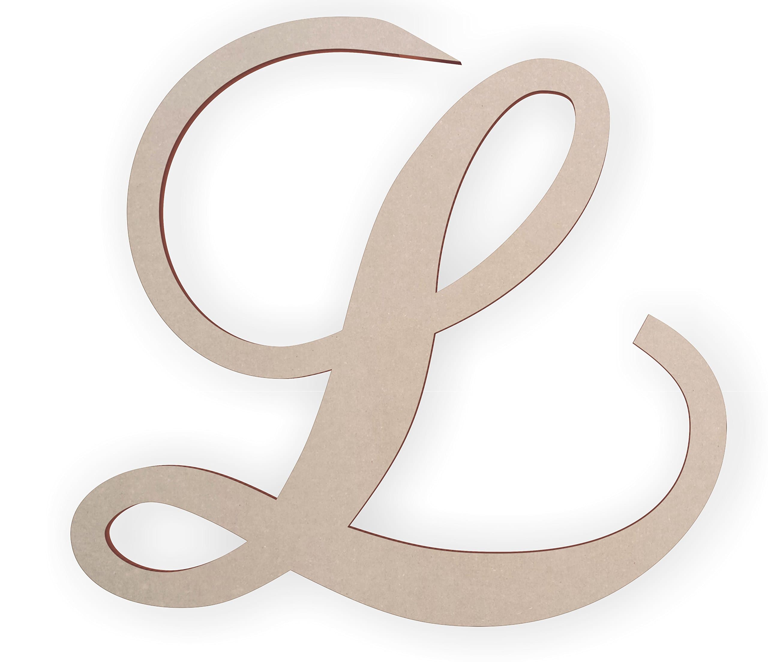 Jess and Jessica Cursive Wooden Letter L, for Front Door, for Above Crib, for Nursery