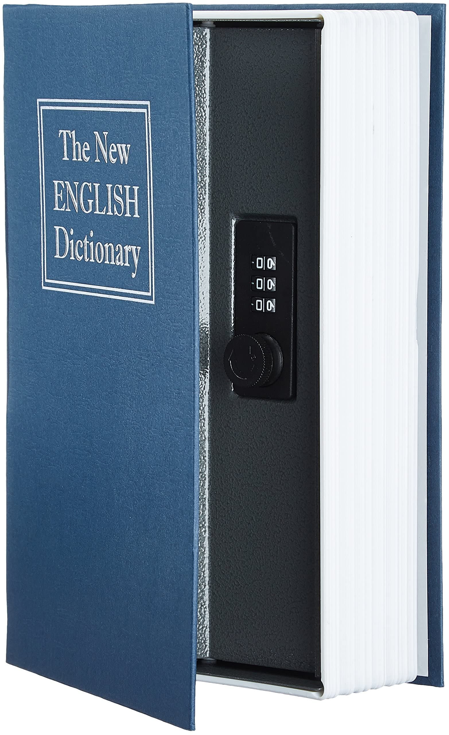 Amazon Basics Book Safe Combination Lock, Large, Blue