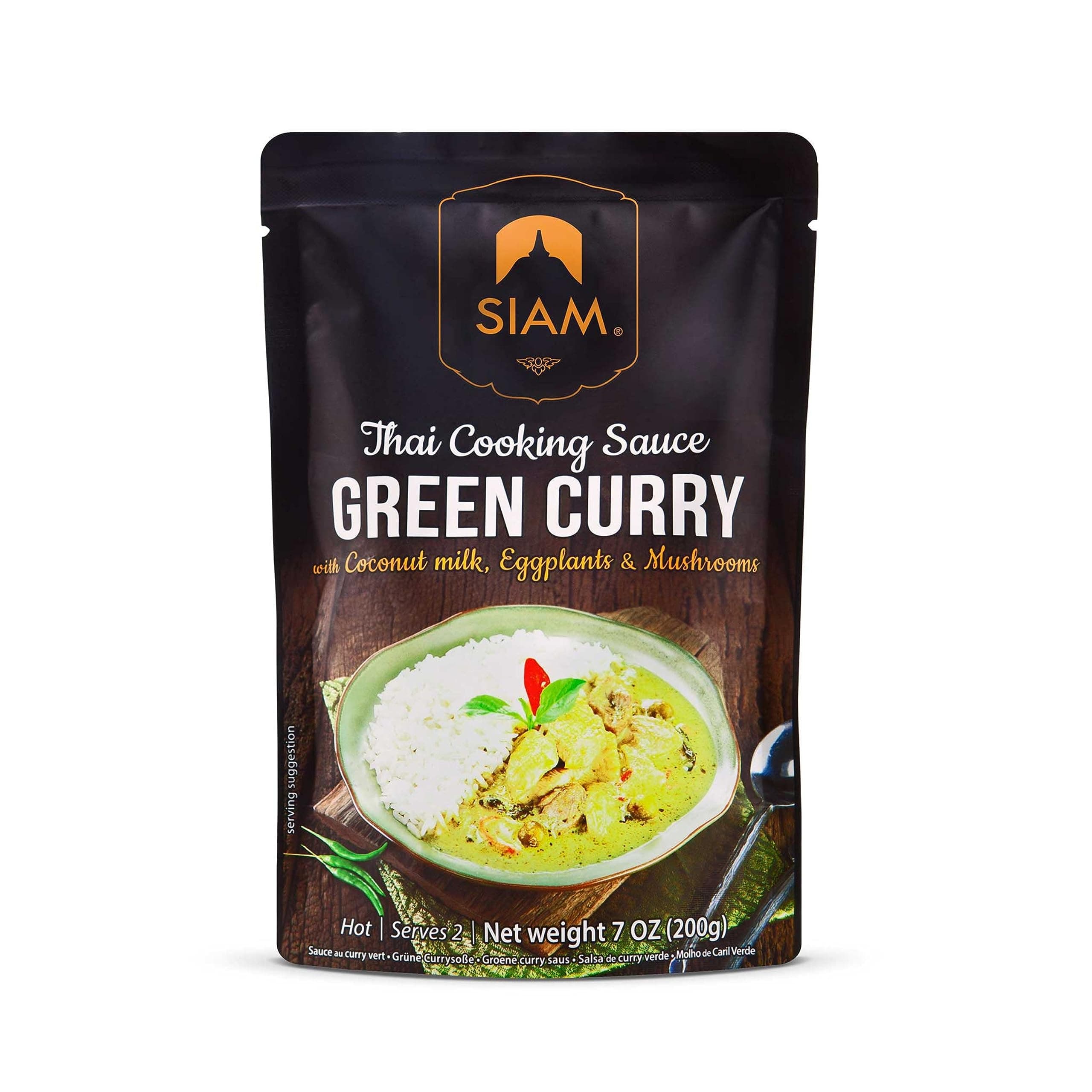 DE SIAM Green Curry Sauce, 200 Gm - Gluten free; Vegetarian; Preservative free