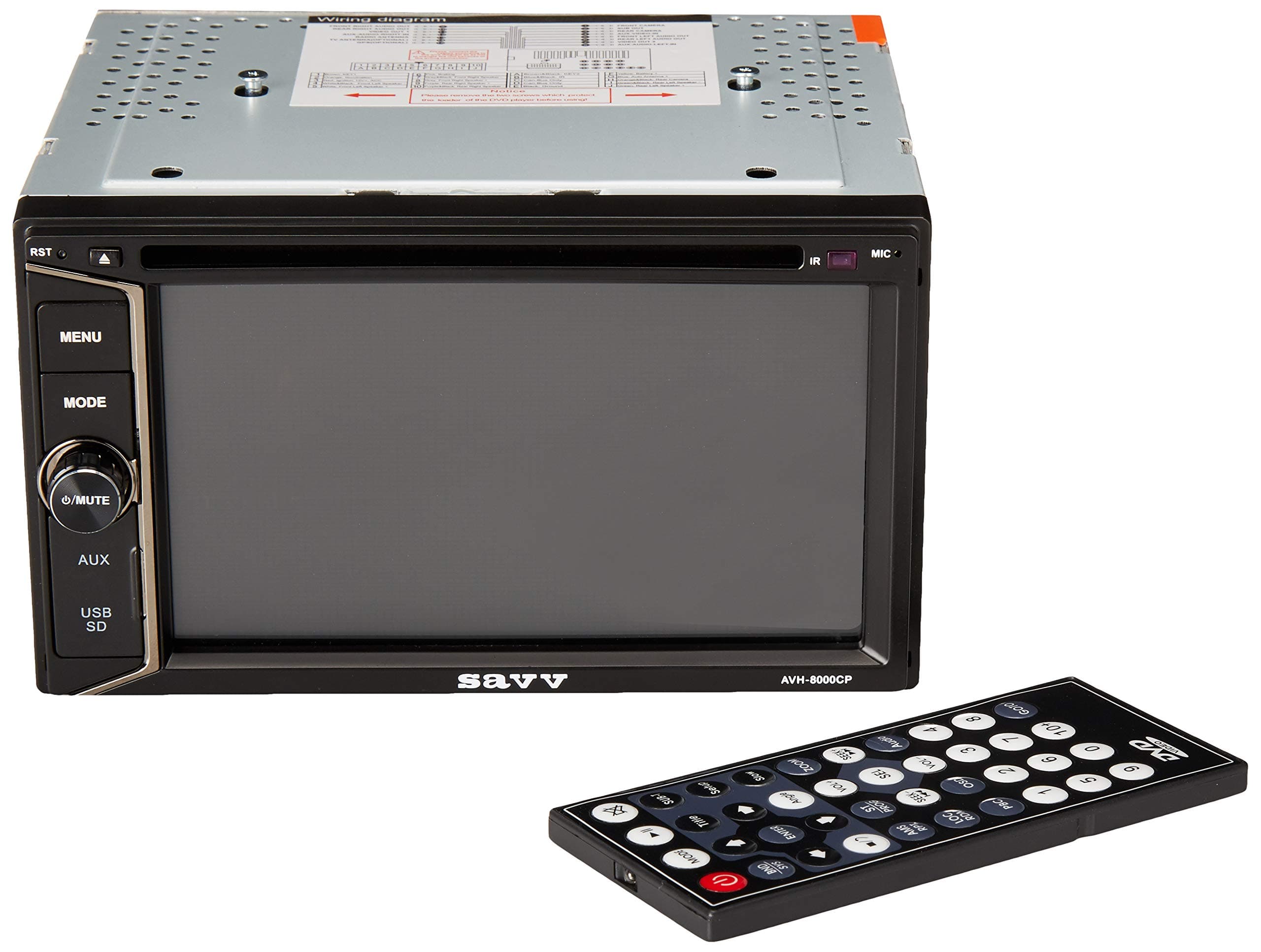 SAVV AVH-8080 Multimedia Disc and Digital Media Player Universal 1-Din Size and Vertical Mounting