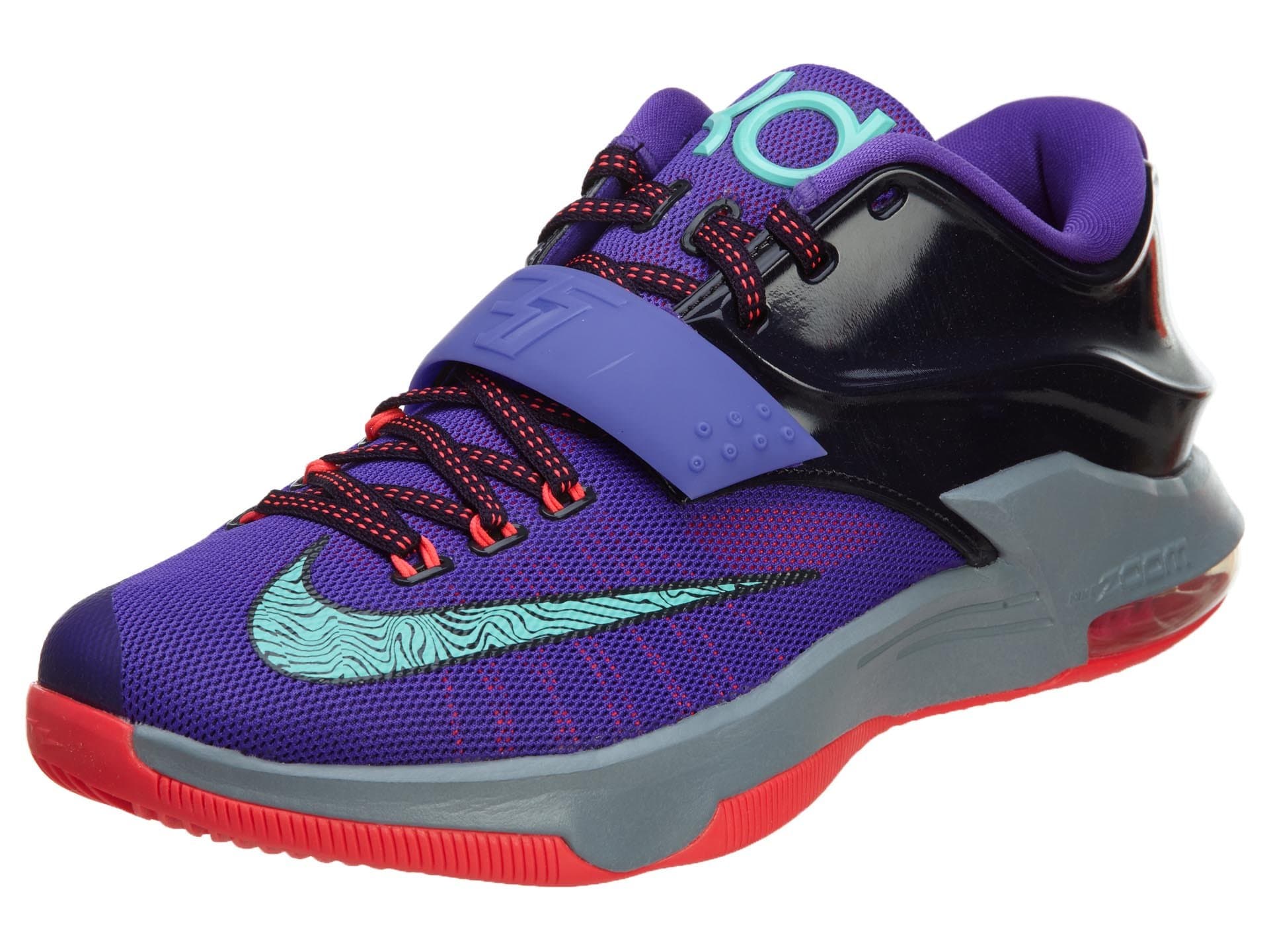 NIKE KD VII Lightning 537" Mens Basketball Shoes 653996-535 Court Purple Bleached Turquoise-Hyper Grape-Crimson 12 M US