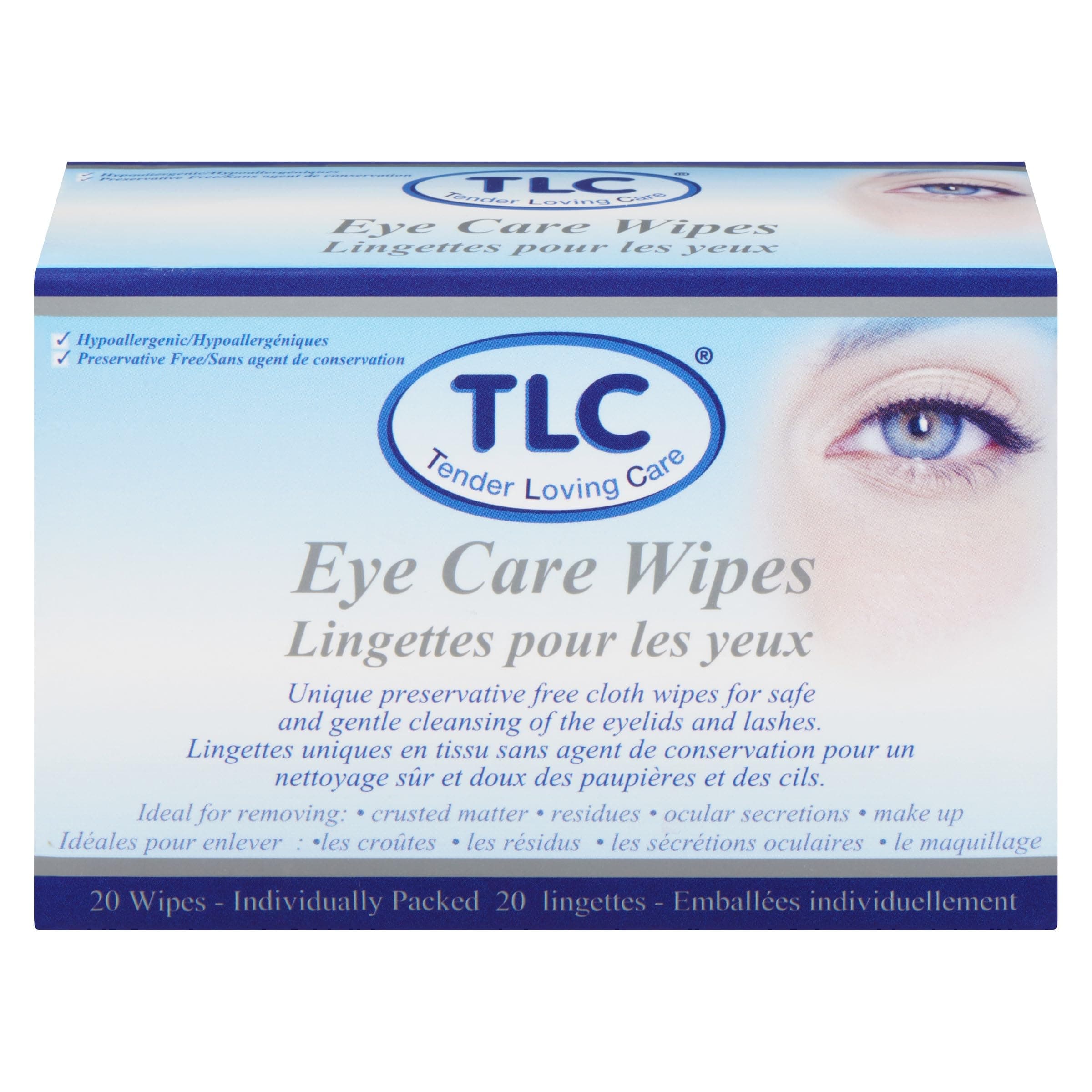 TLC Eye Care Sterilized - Pack of 20 Wipes