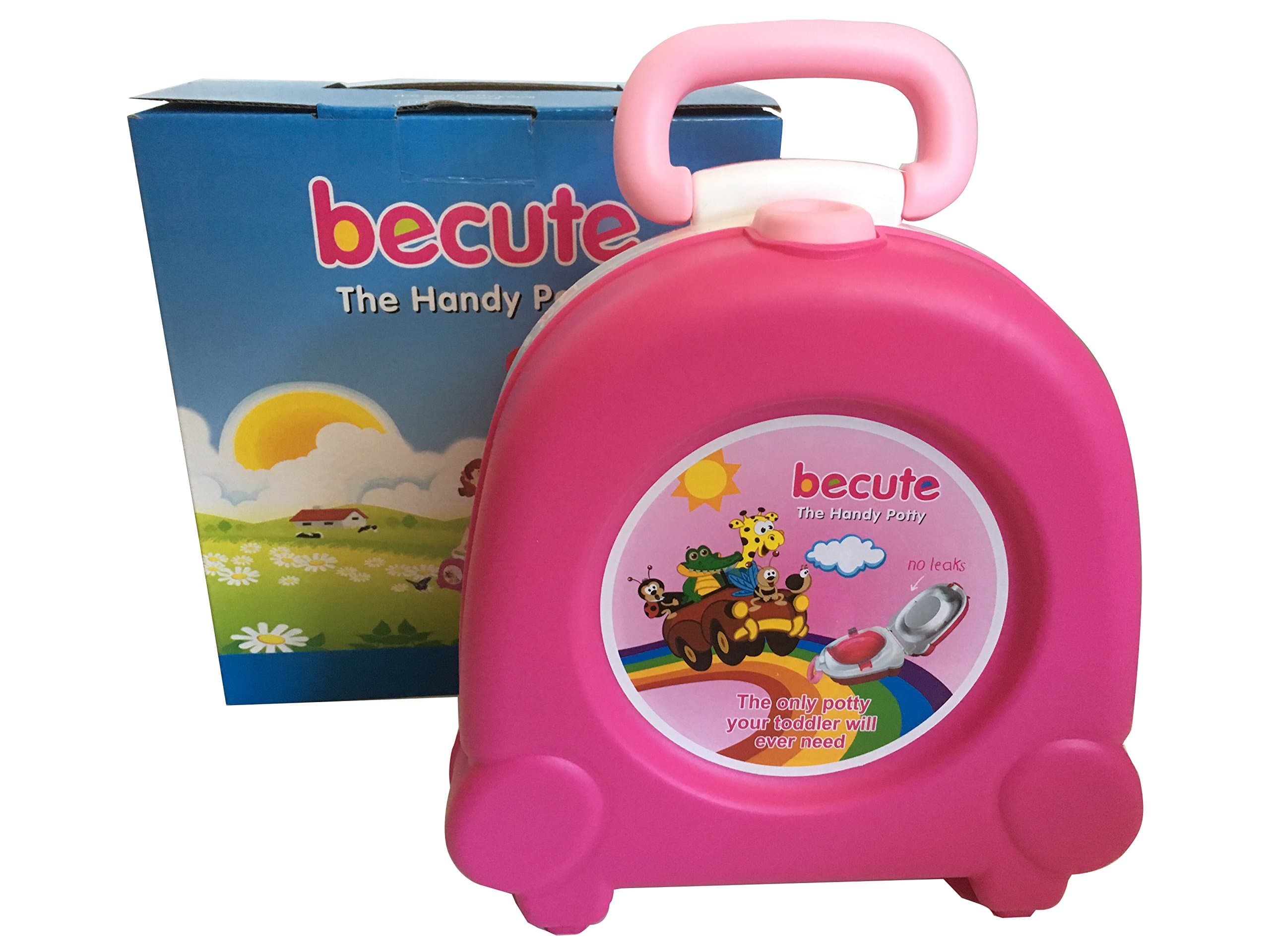 Ol Mama Becute Pink travel potty for car rides, camping, emergencies or toilet training for toddlers under 3, Portable, Safe PP material, Easy clean, Leakproof seal, Portable Potty for girls!