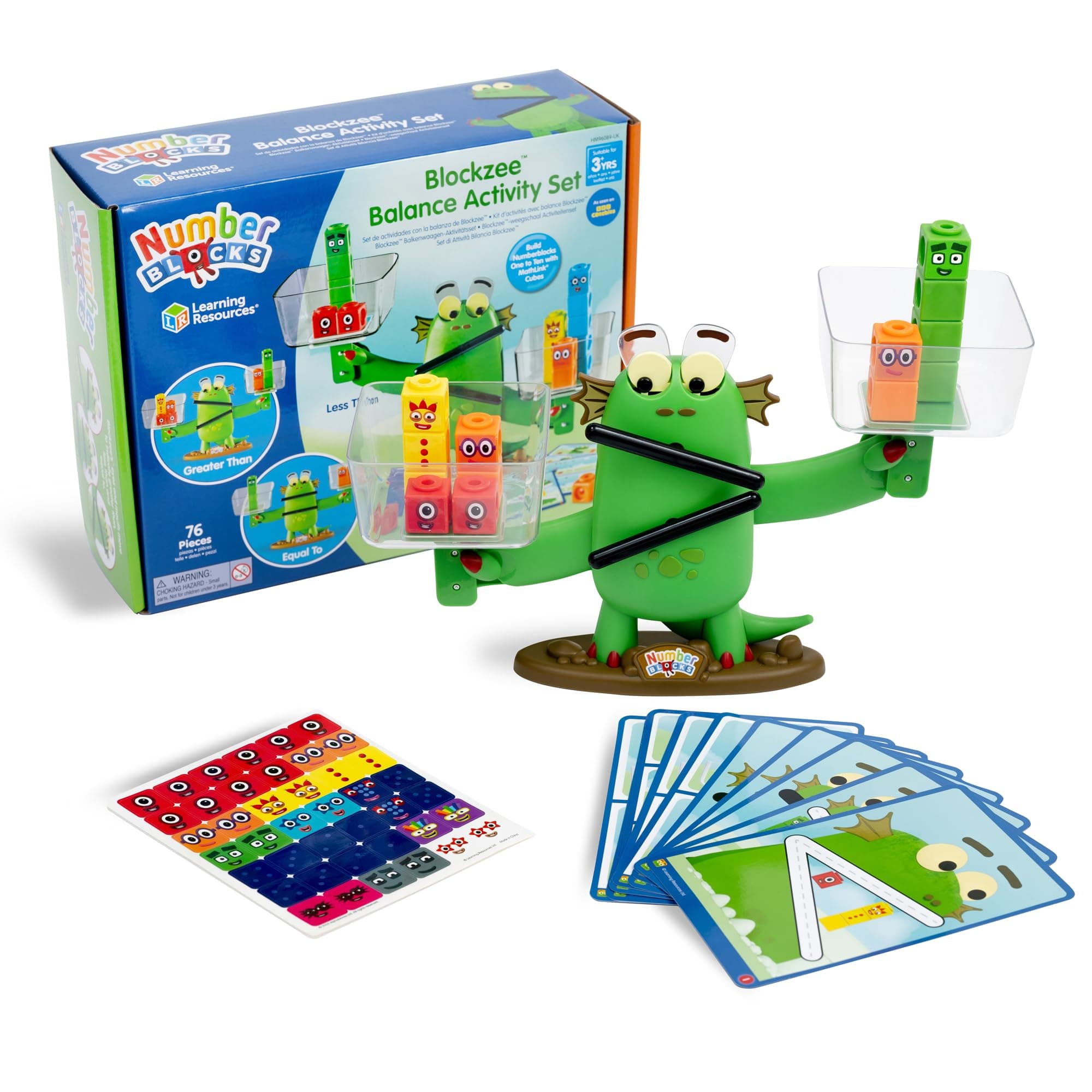Learning Resources Numberblocks Blockzee Balance Game, Ages 3+, Math and Number Toy, Balance Game, Math Game for Children, Interactive Toy with Moving Mouth and Eyes