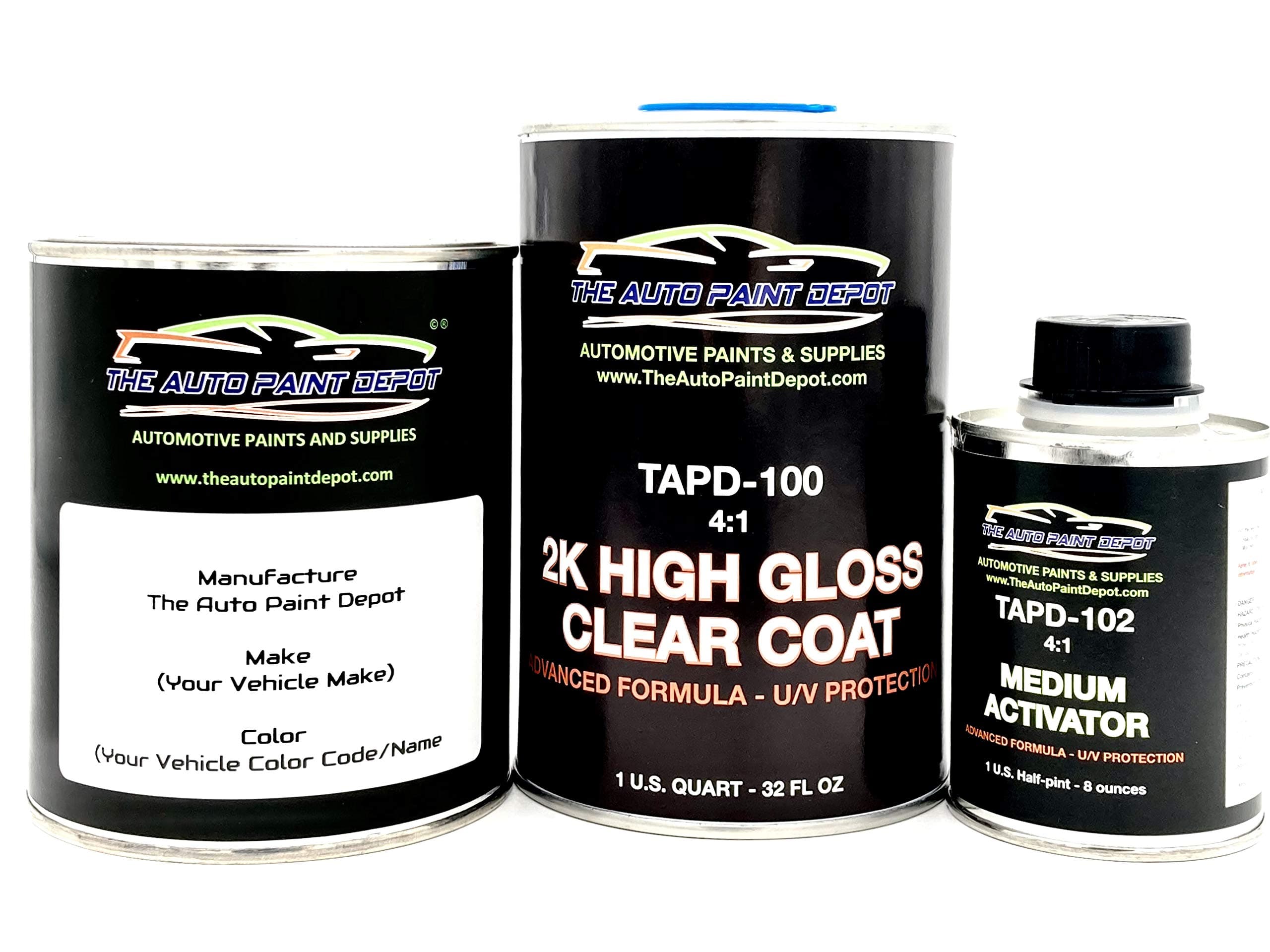 Auto Paint Depot Touch Up Paint for Acura CL, EL, Integra-Solaris Silver Metallic NH536M (All Years) One Quart with Clear Coat