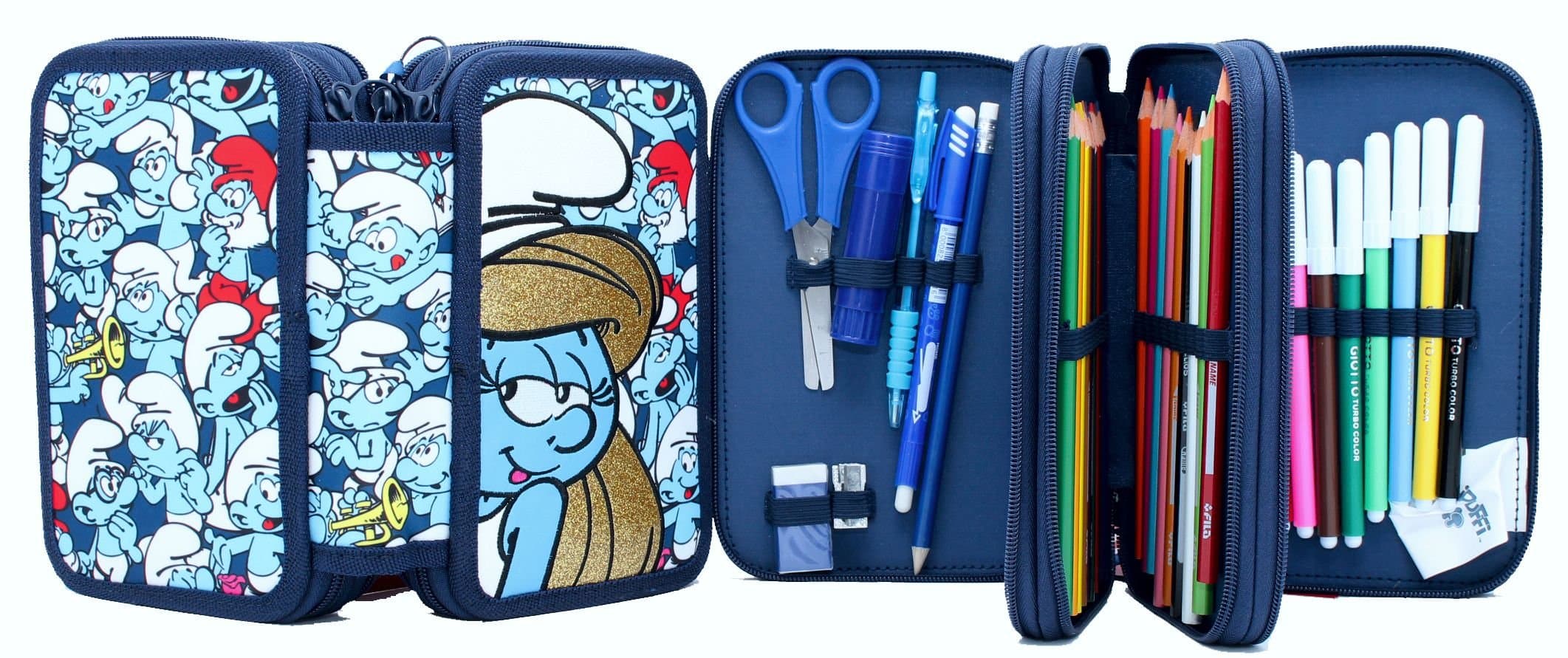 Astuccio 3 Zip Smurfette The Smurfs