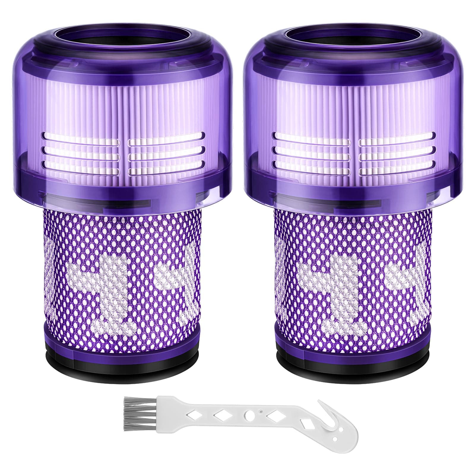 V12 Filter Replacements for Dyson V12 Detect Slim, Detect Slim Animal, Slim+ Cordless Vacuum and V12 Slim Absolute Vacuums, SV34, SV35 V12 Vacuum Cleaner Filter Replacement, Part No. 971517-01, 2 Pack