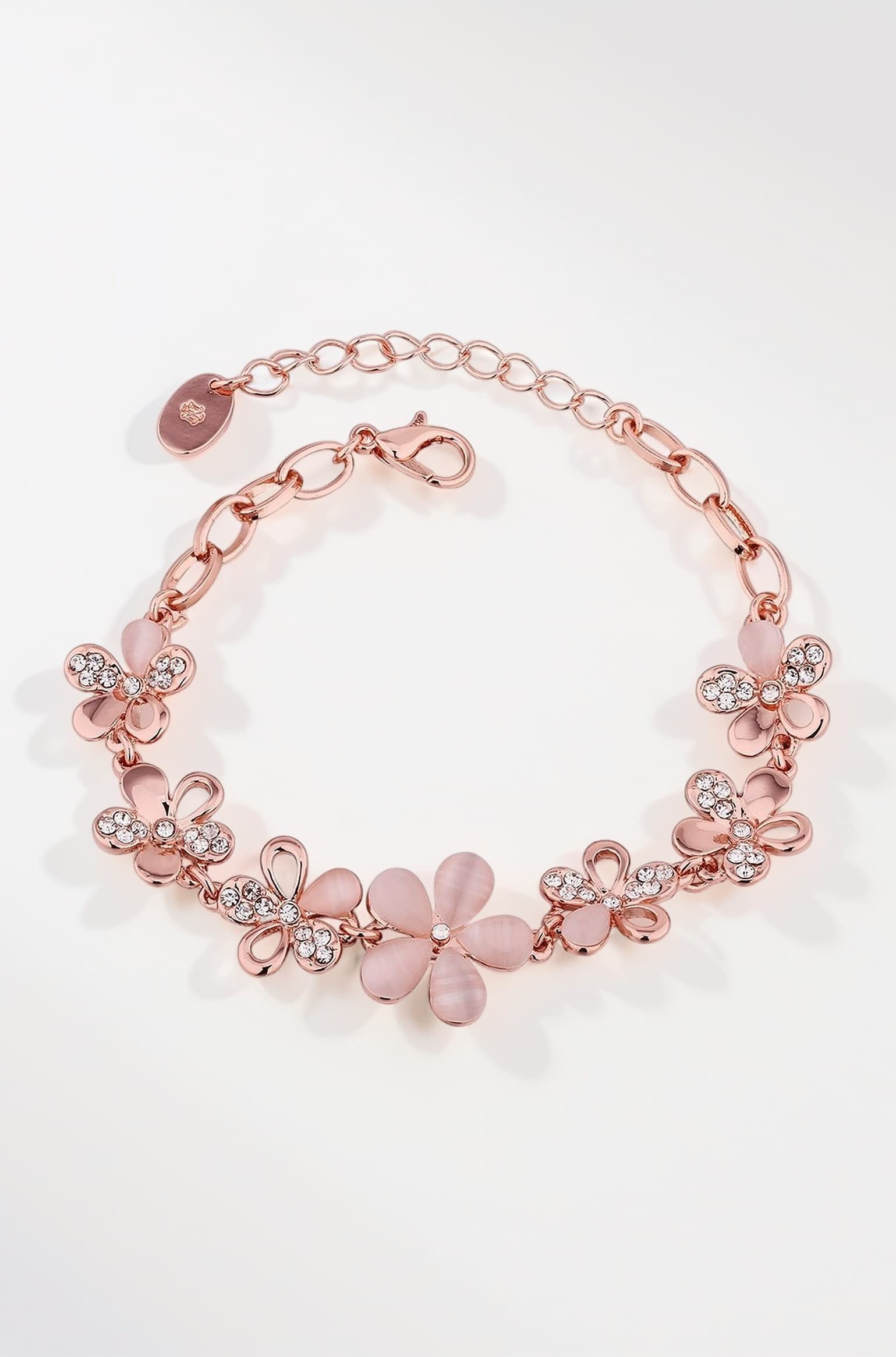 Bracelet for Women & Girls Rose Gold Bracelet for Women | 18K Rose Gold Plated Opal Stone Bracelets for Women | Birthday Gift For Women Anniversary Gift for Wife Valentine Gift for Girls