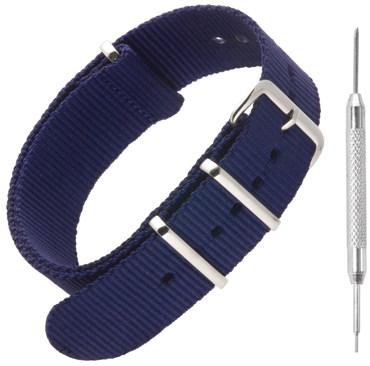 Sniper BayNato Strap Watch Strap – Nato Watch Straps for Men and Women with Military-Grade Nylon, Stainless Steel – 18mm, 20mm, 22mm, 24mm Wrist Strap Widths