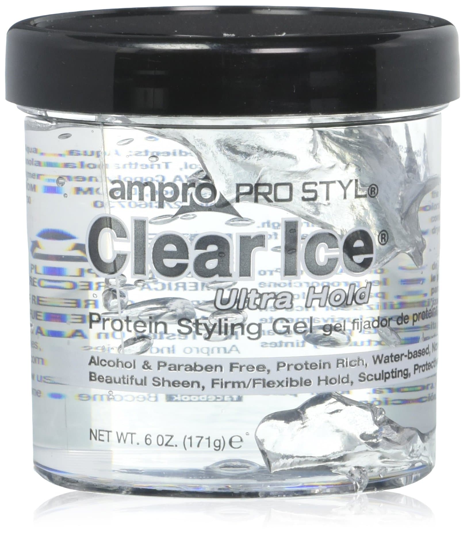 AmPro Ampro Pro Styl Clear Ice Ultra Hold Protein Styling Gel 6 Oz