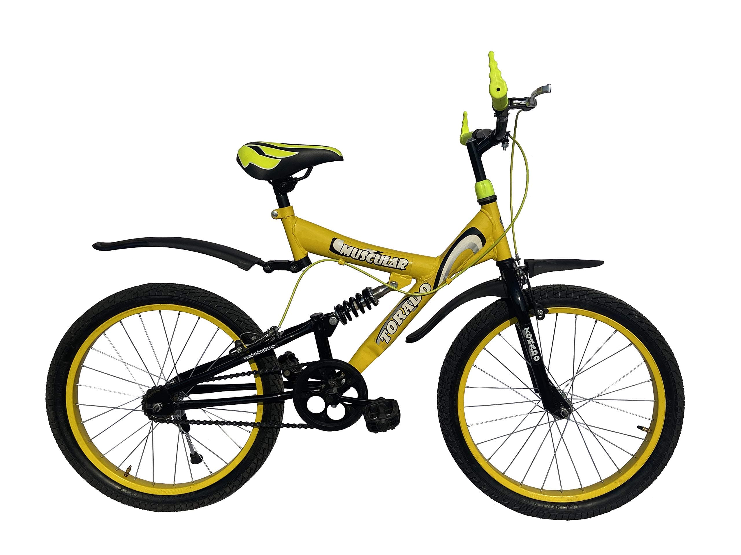 Torado Muscular 20 Inches Bicycle for Children - Yellow