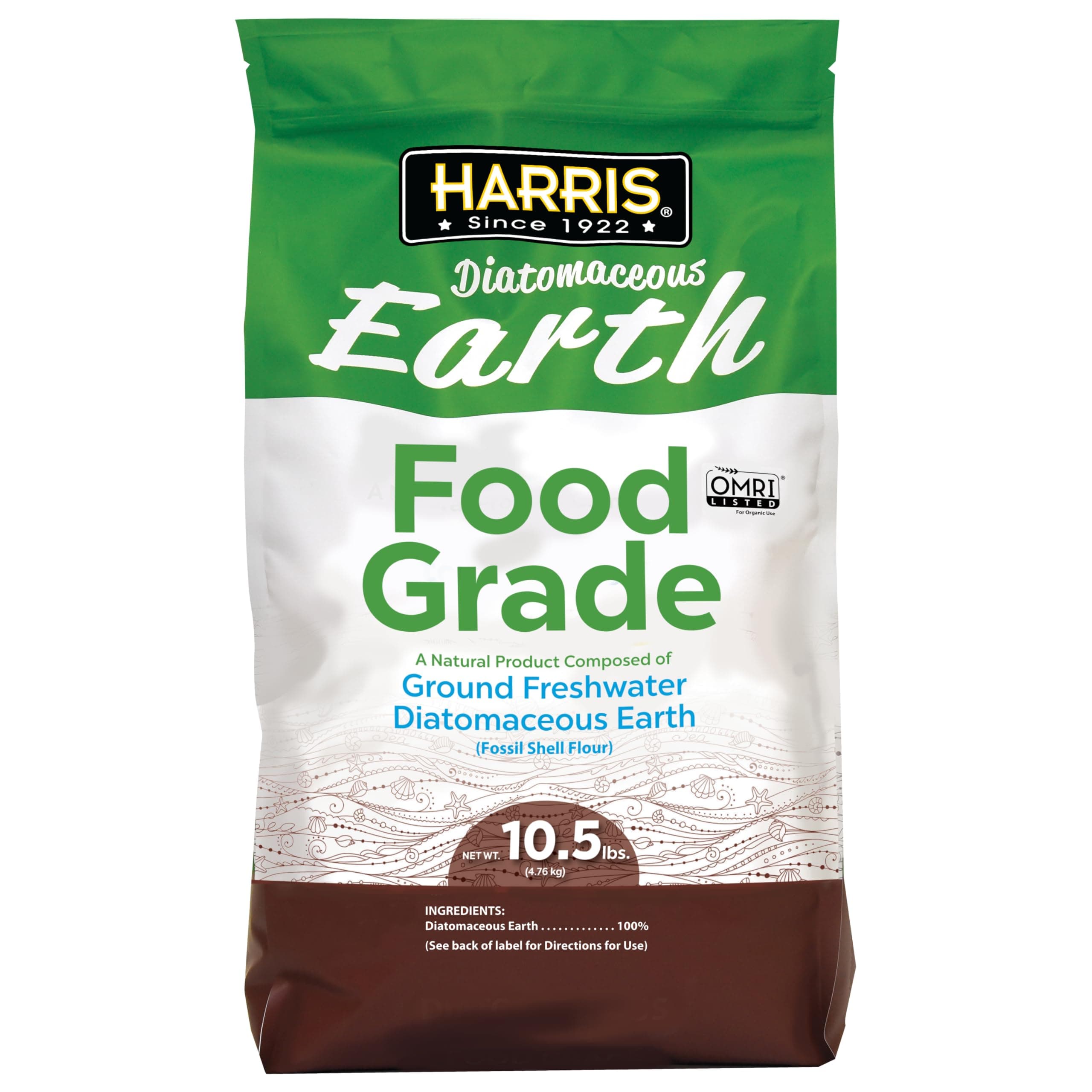 HARRIS Diatomaceous Earth Food Grade 10.5 LB, OMRI Certified, No additives or fillers