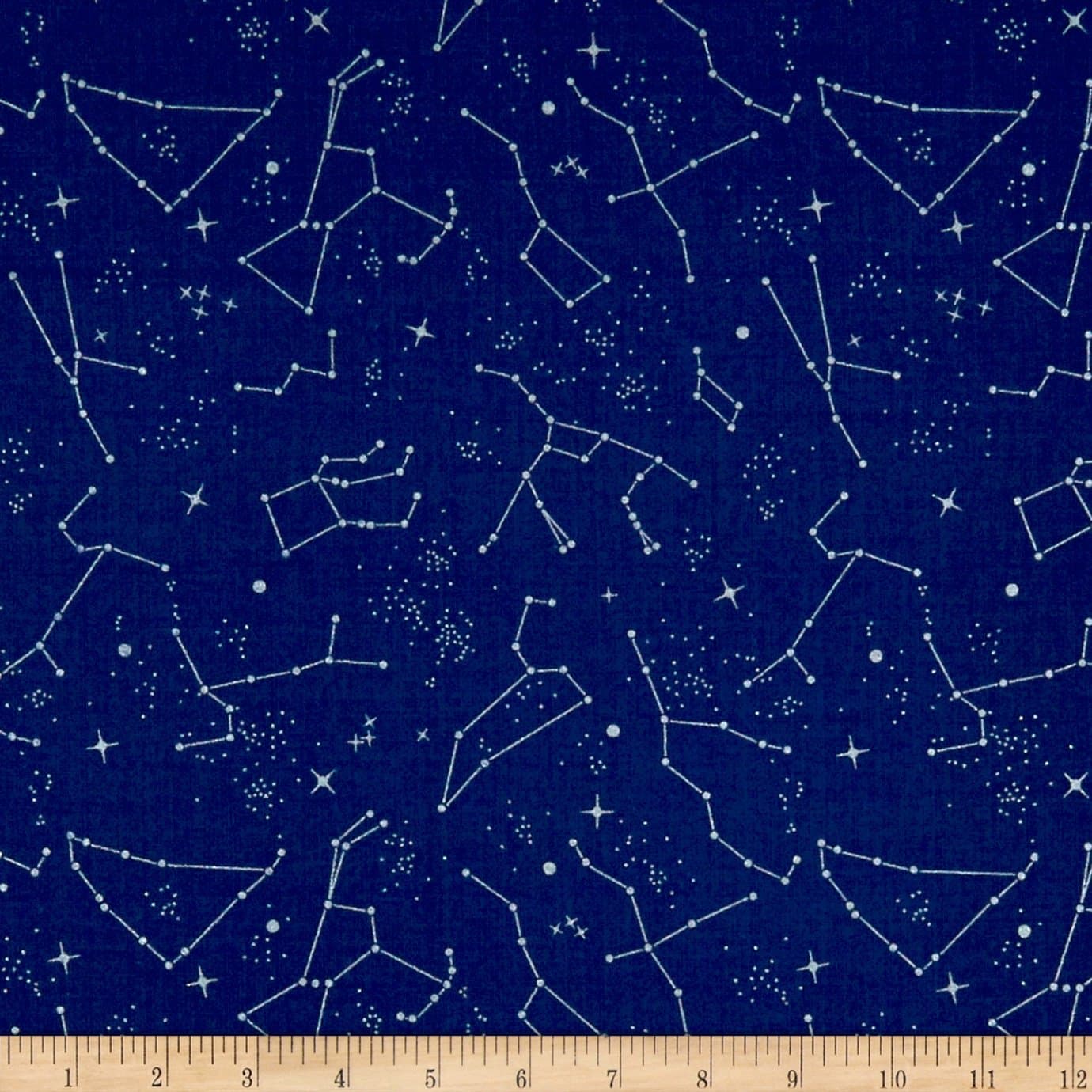 NASA Constellations Blue with Sparkle Fabric by The Yard