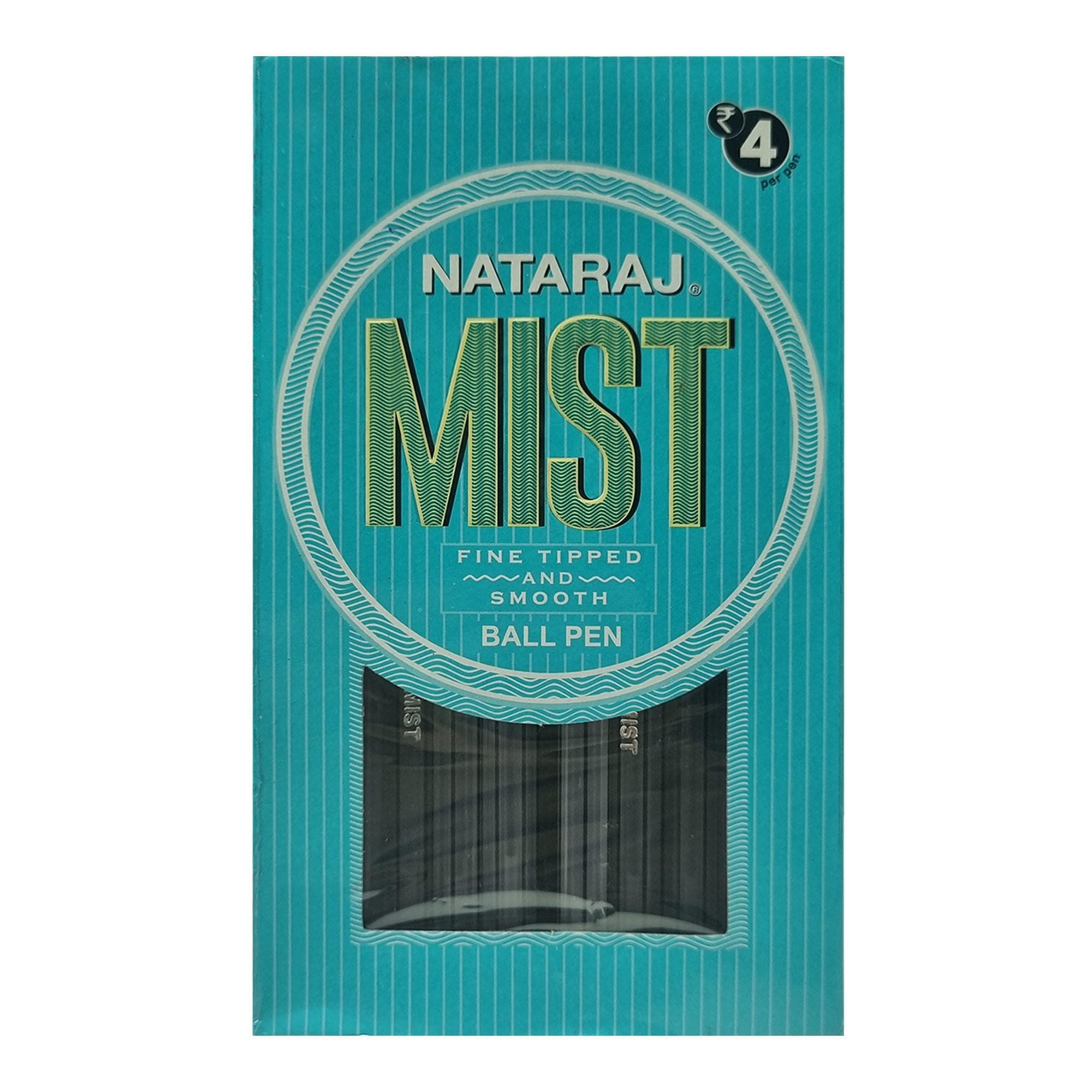 Nataraj 621 Mist Ball Pen-Black | Comfortable Grip | Non-Fading Ink | Smooth Writing | Hexagonal Shape For Better Grip | Fun Writing | Pack Of 20 Pens | Black Pen