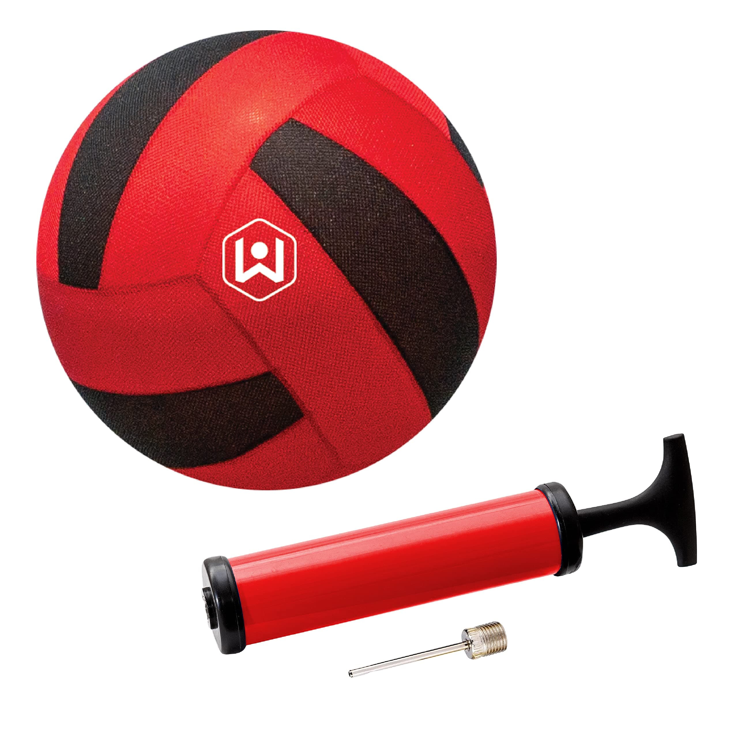Wicked Big Sports Amazon Exclusive Updated Volleyball-Supersized Soccer Ball Outdoor Sport Tailgate Backyard Beach Game Fun for All, Red