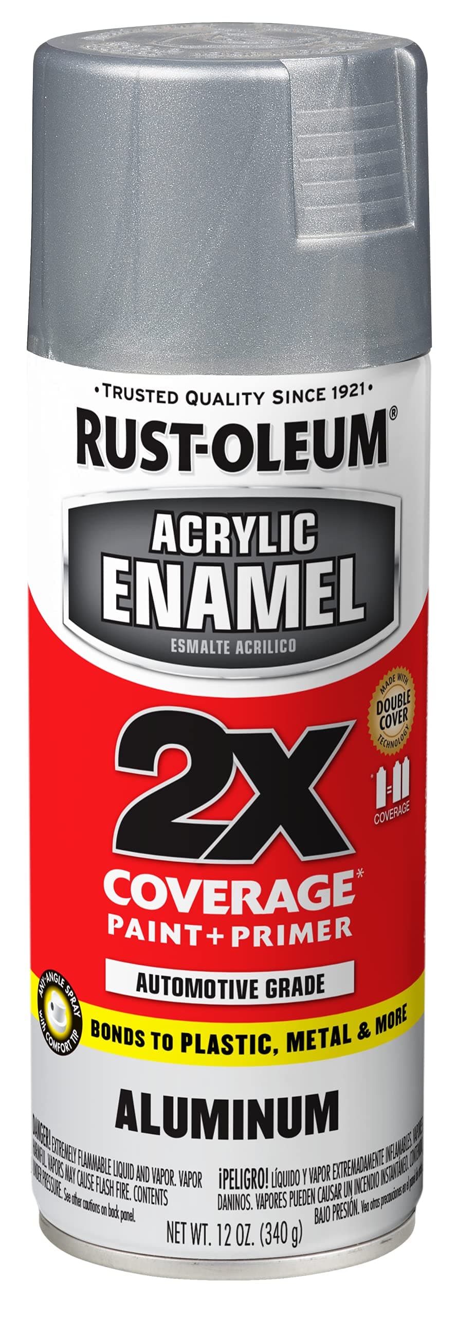 Rust-Oleum 314030 Automotive Acrylic Enamel 2X Spray Paint, ALUMINUM, (340 grams/Can)
