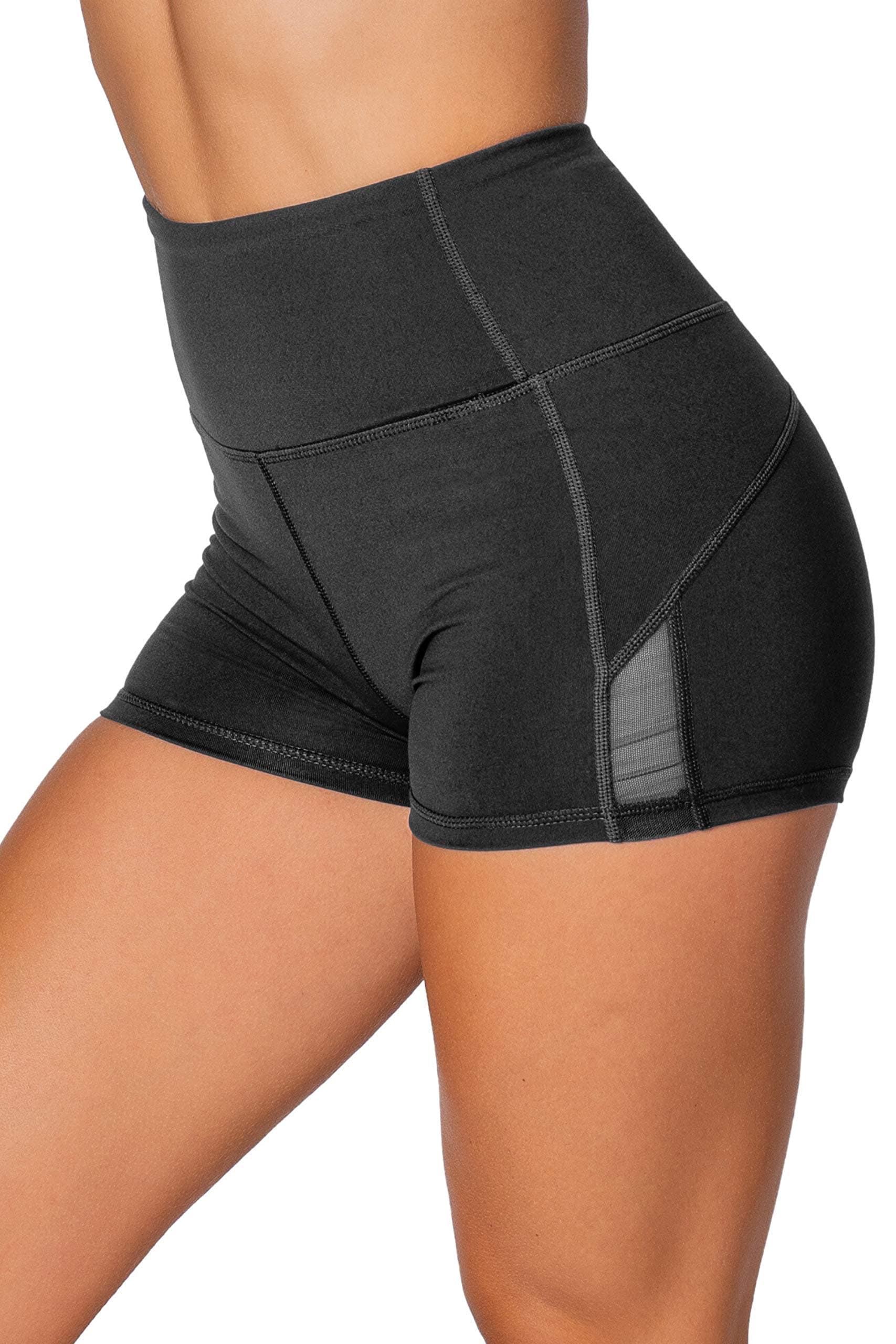 Kamo FitnessHigh Waist Athletic Yoga Shorts Tummy Control Workout Running
