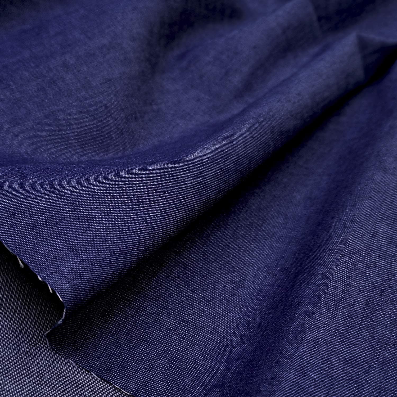 ENTELARE 5OZ Cotton Denim Fabric for Sewing 55 Inches Width Entelare(Deep Blue 1Yard)