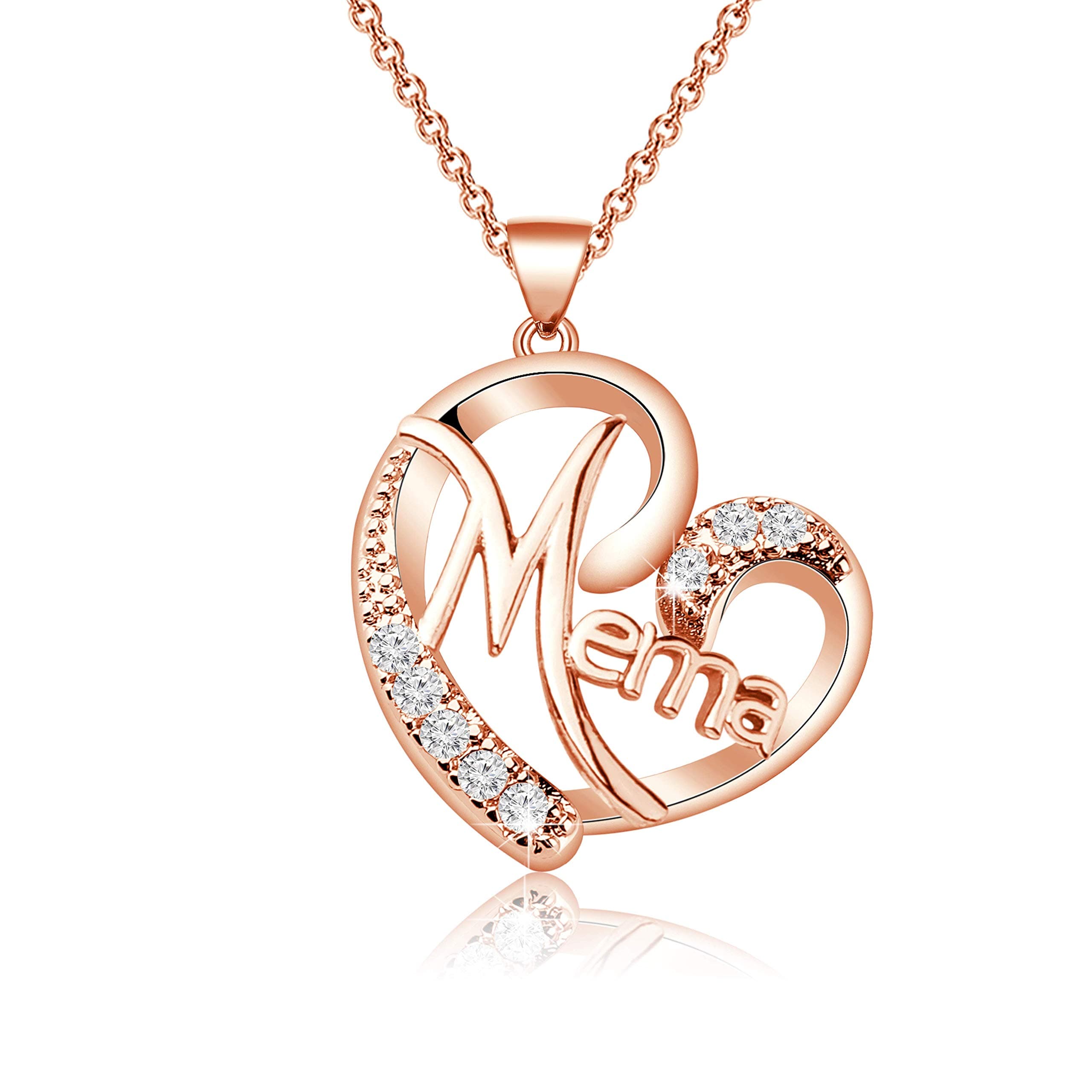 TIIMGMema Necklace Grandma Gifts Best Mema Gifts Mothers Day Gift Gift for mema