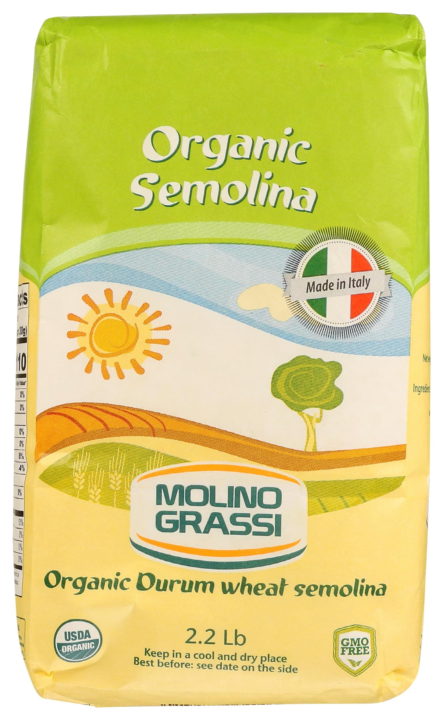 Organic Italian Semolina Flour, 35.2 OZ