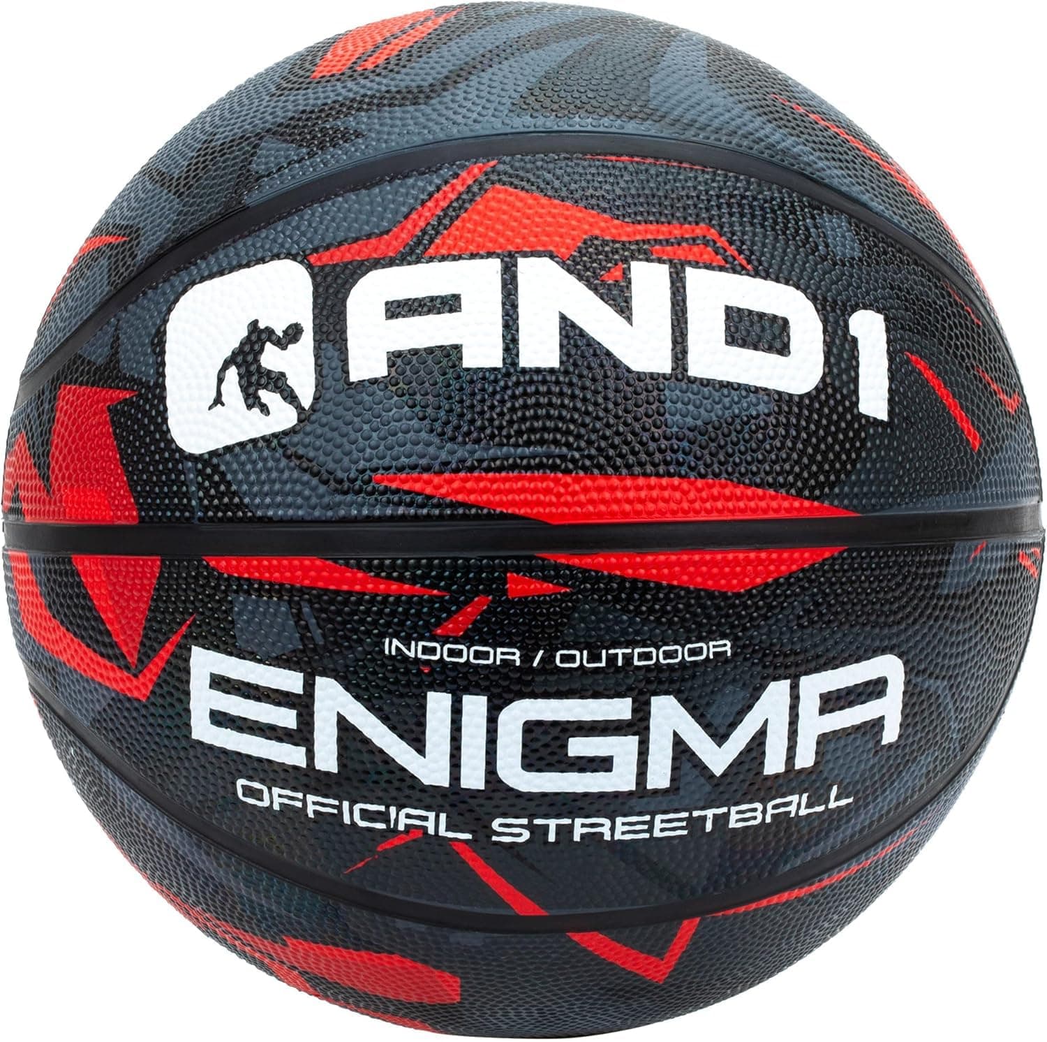 Enigma Rubber Basketball: Official Regulation Size 7 (29.5 inches) Street Basketball - Deep Channel Construction Streetball, Made for Indoor Outdoor