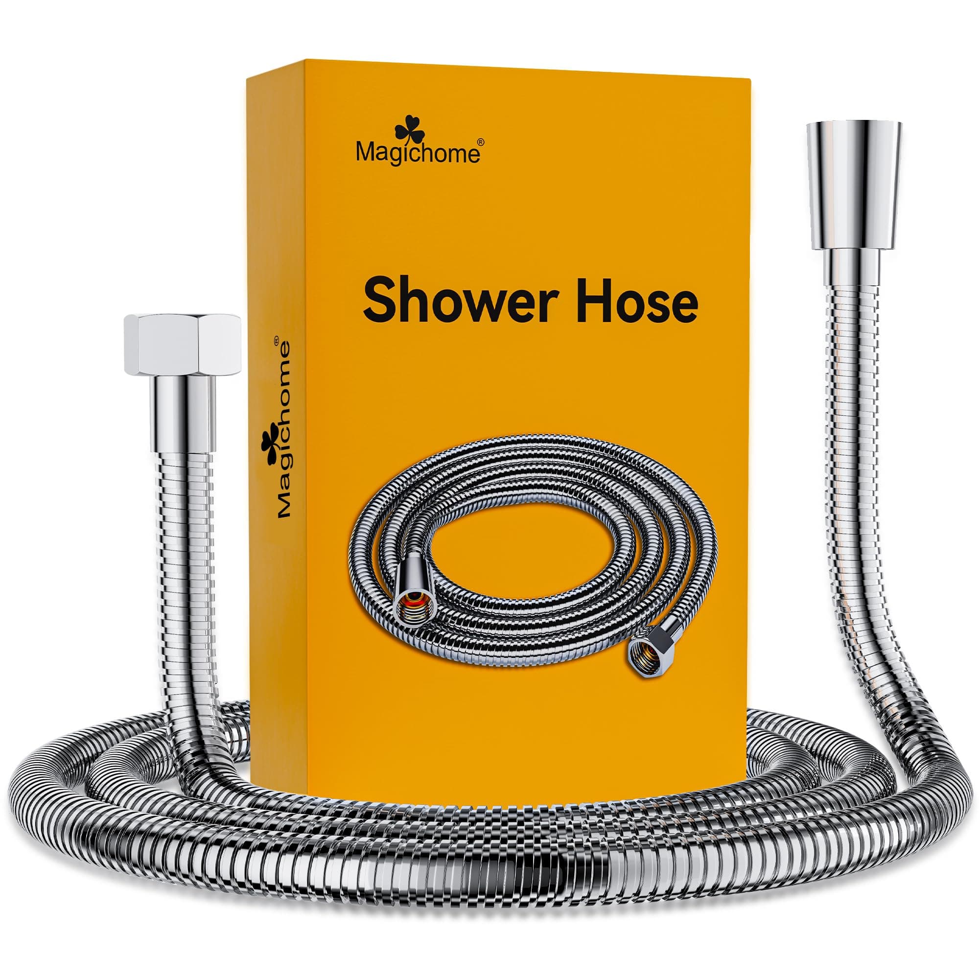 1.5m Shower Hose – Leakproof, Anti-Kink, High Pressure Resistance Shower Hose Replacement, Universal Fit (G1/2 Standard) Hose with Brass Connectors & Washers