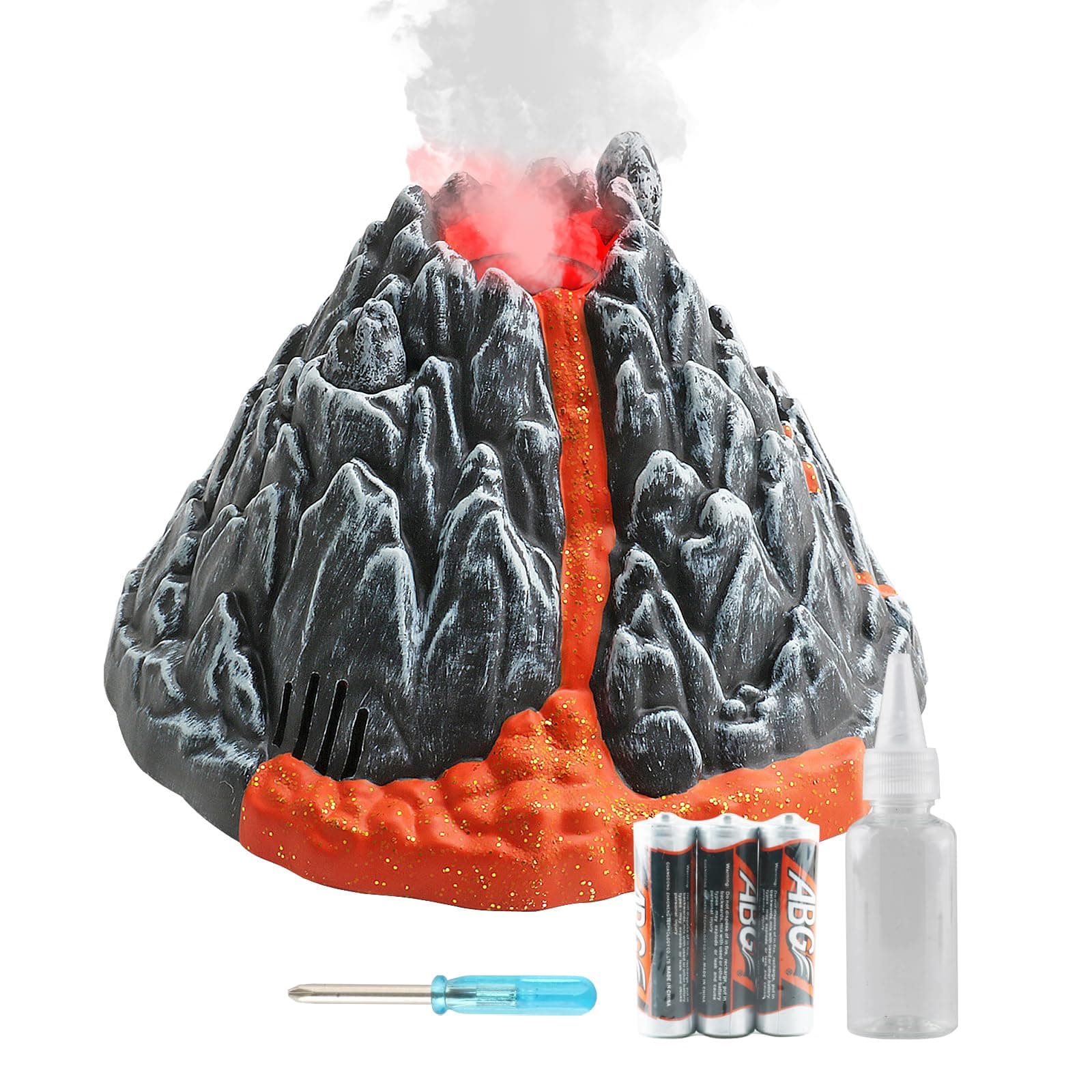 Volcano Toy for Kids 3-5, Mist-spouting Volcano Model with Dinosaur Sounds, Simulated Volcano Gifts for Boys and Girls
