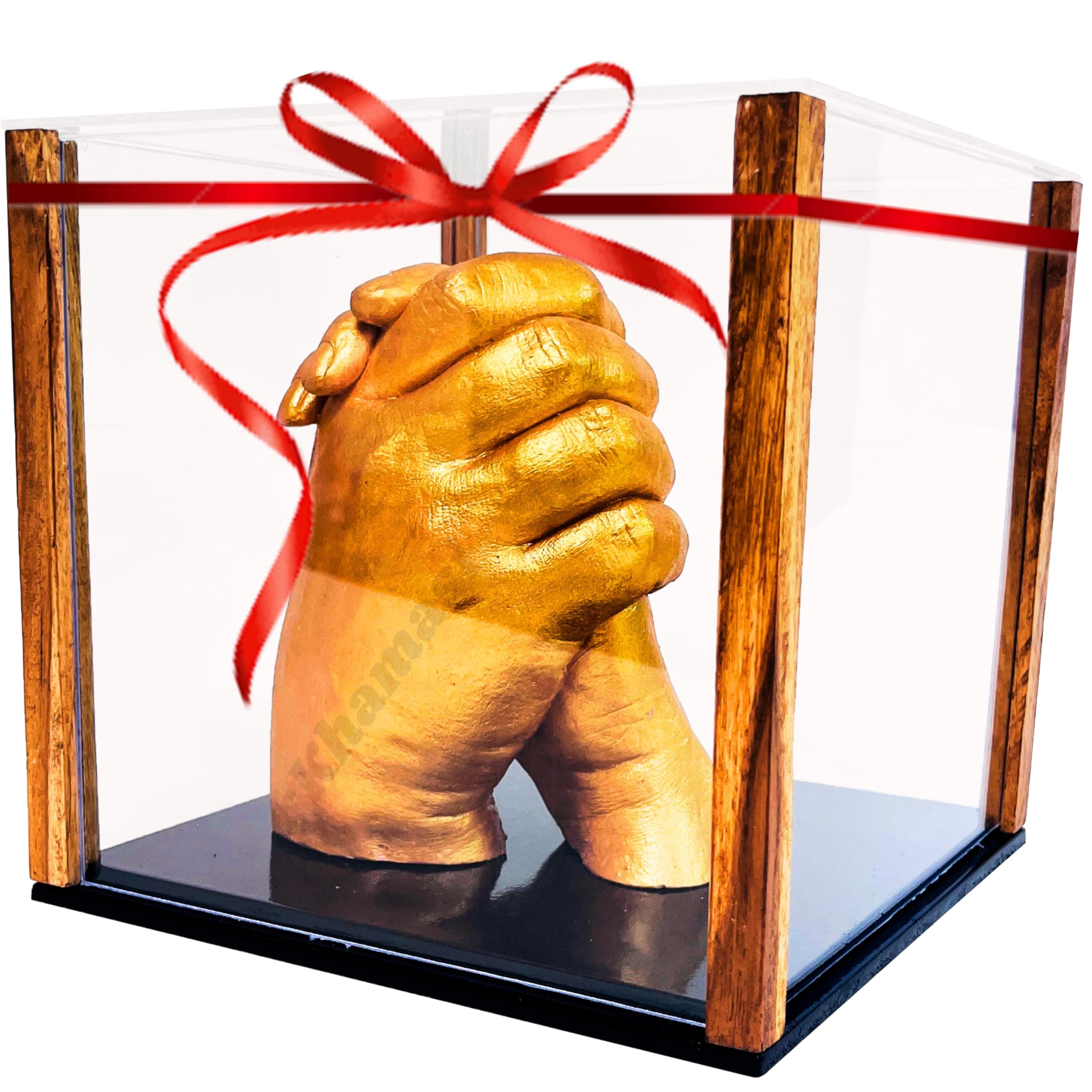 - 3D Couple Casting Frame | Hand Casting Display Box for Couple, Parents, Baby, Friends (Medium)