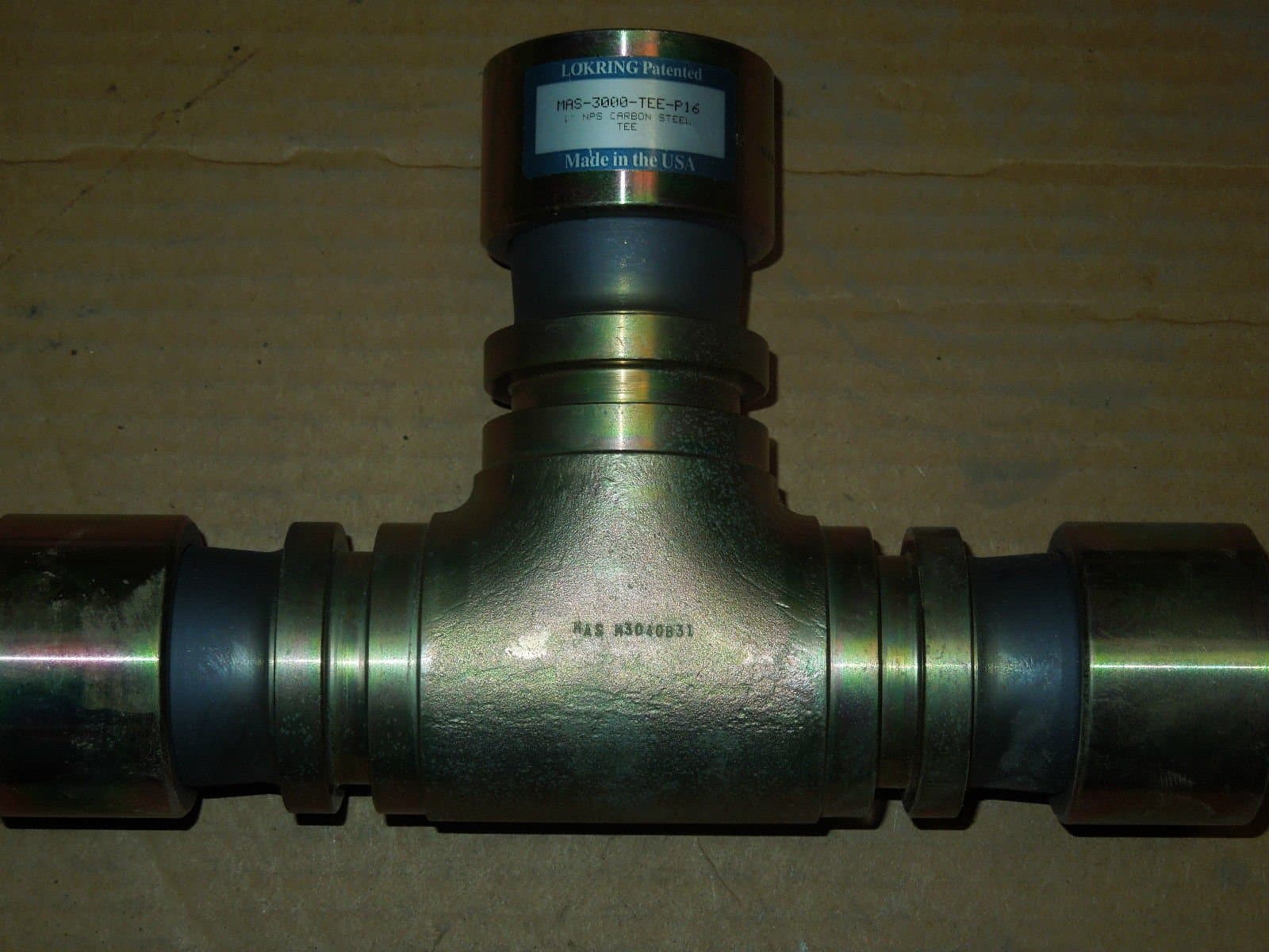 MAS-3000-TEE-P16, 1" NPS TEE, Carbon Steel