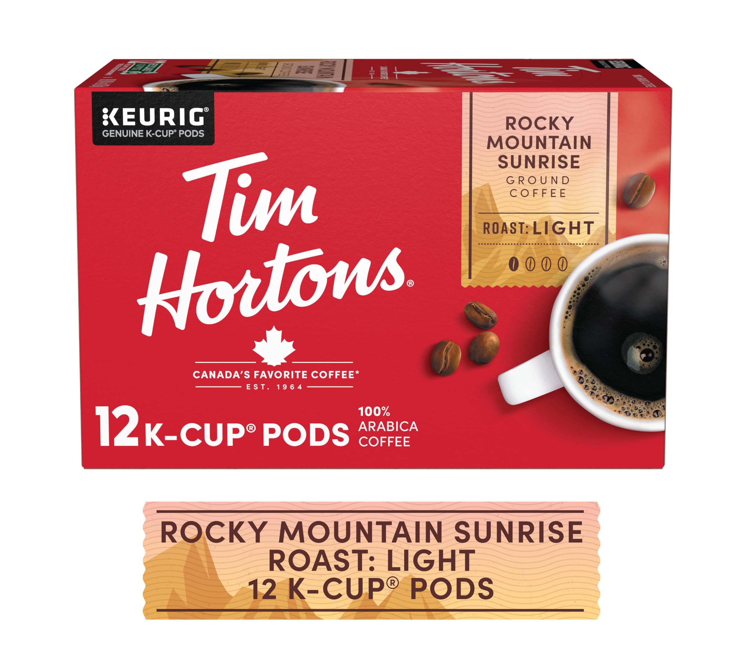 12ct KCUPs, Light Roast Rocky Mountain Sunrise 100% Arabica Coffee