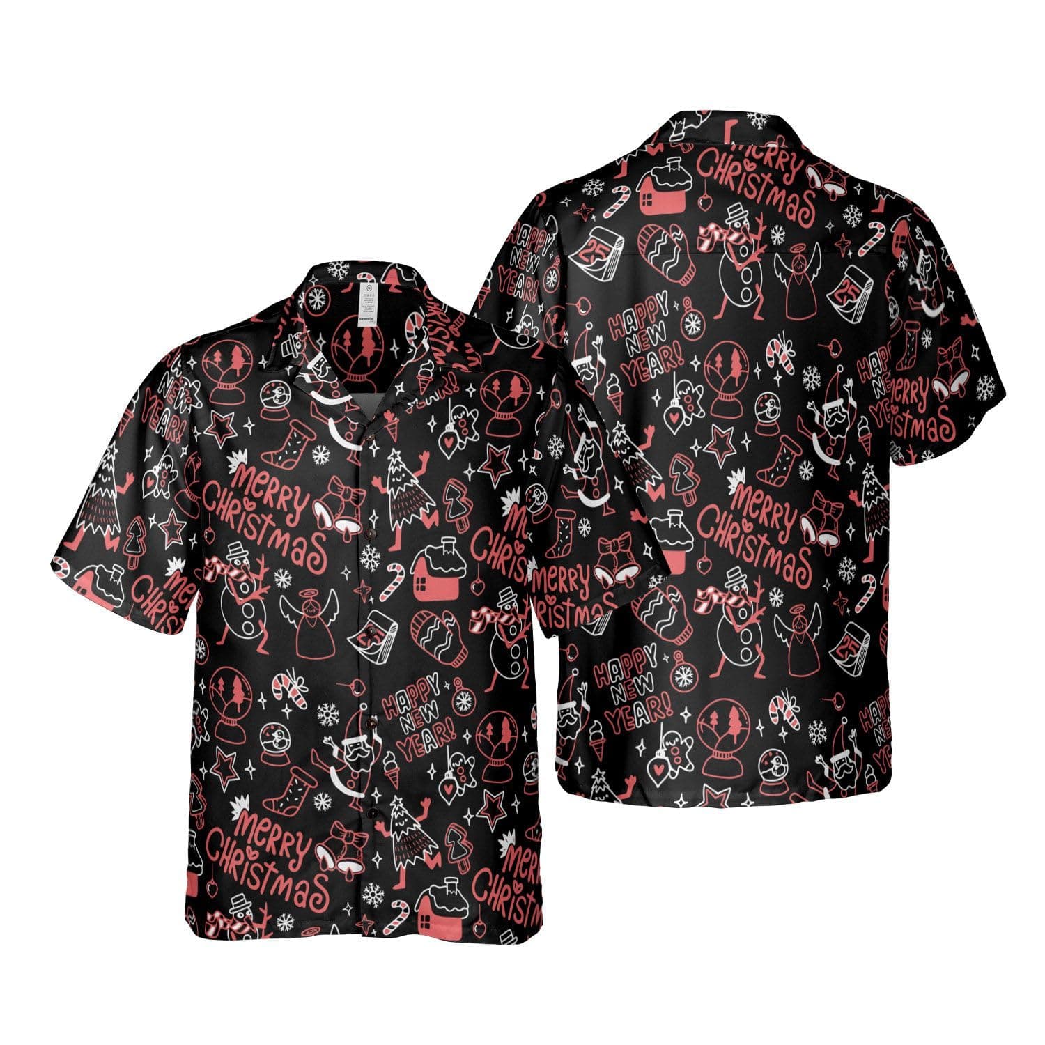 HYPERFAVOR Christmas Shirts for Men- Mens Hawaiian Shirt Button Down- Funny for Husband Son Dad Grandpa