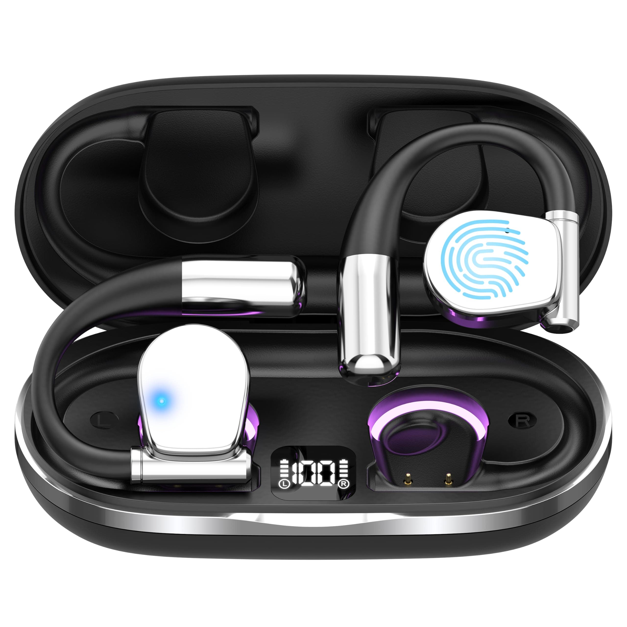 AI Real Time Language Translation Earbuds, 3-in-1 HD Sound in-Ear Translator Earphones 144 Languages & 8 Offline TWS Long Battery Earbuds for Travel Business Students, Black