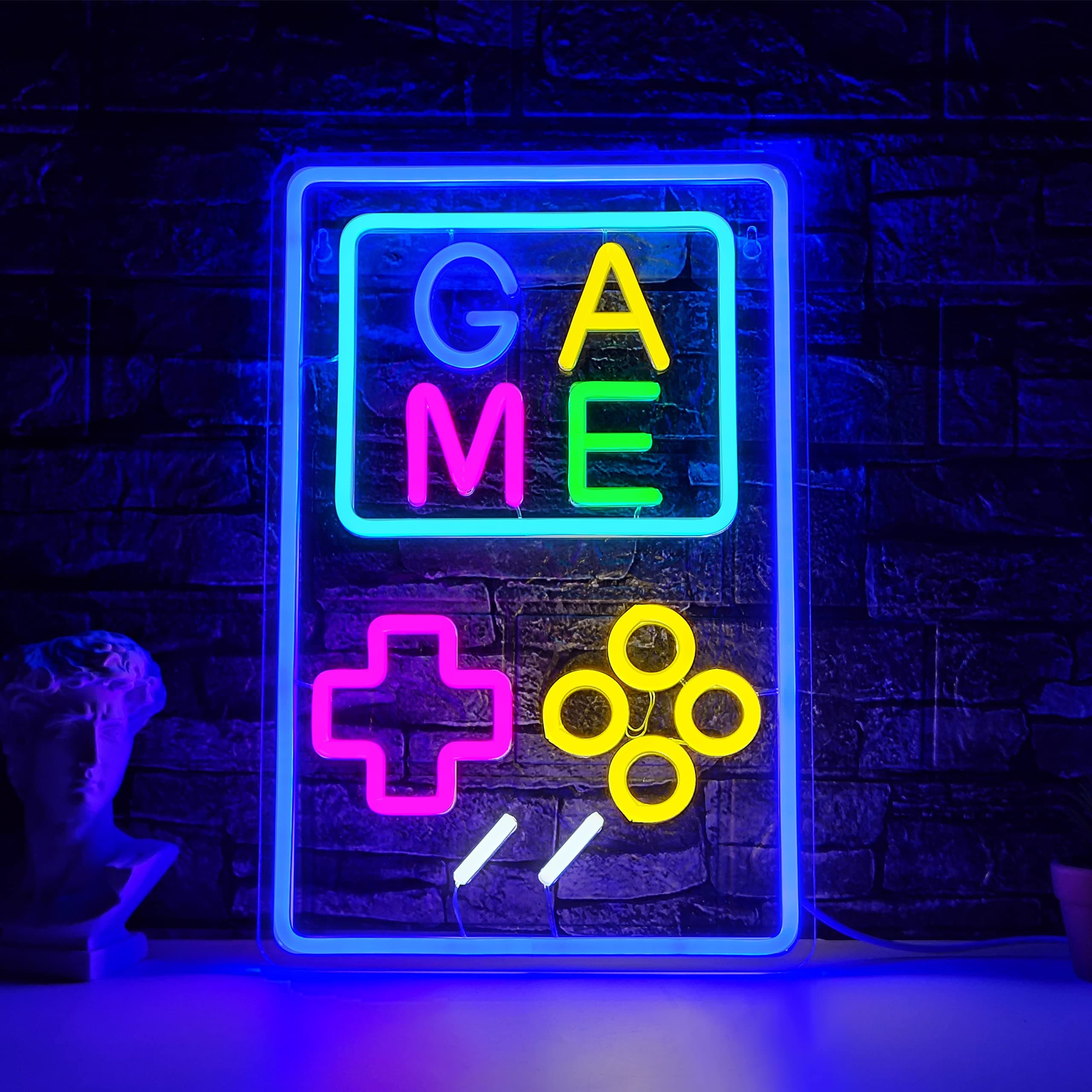 Gaming Neon Sign,Gamer Neon Sign for Gamer Room,Arcade Decor,Dimmable Led Gamer Neon Sign for Teen Boy Room Decor,Man Cave,Game boy Gift