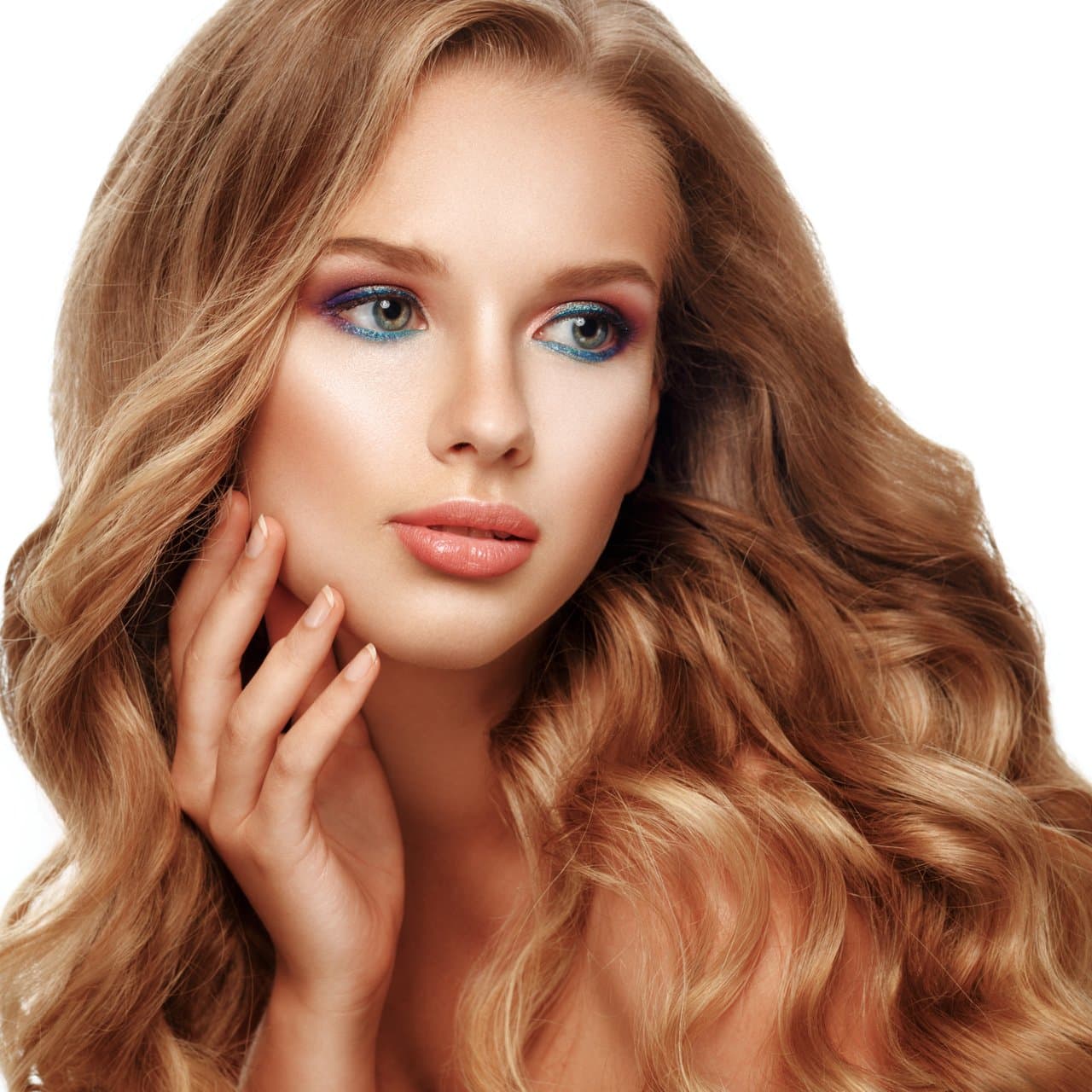 22" Color 27 Strawberry Blonde Wavy 20 Pcs per Package Indian Remy Human Tape In Hair Extensions by Lux Beauty Club