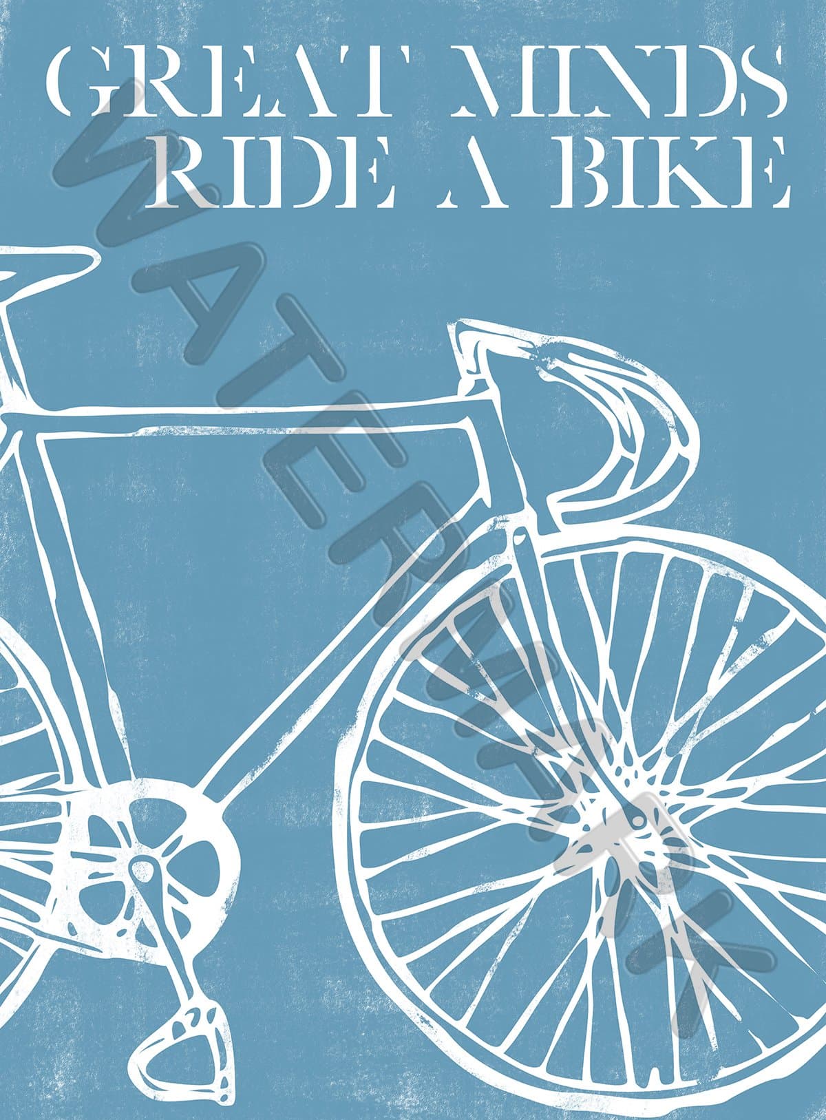 Doppelganger33 LTD Sport Great Minds Bike Cycle Large Art Print Poster Wall Decor 18x24 inch