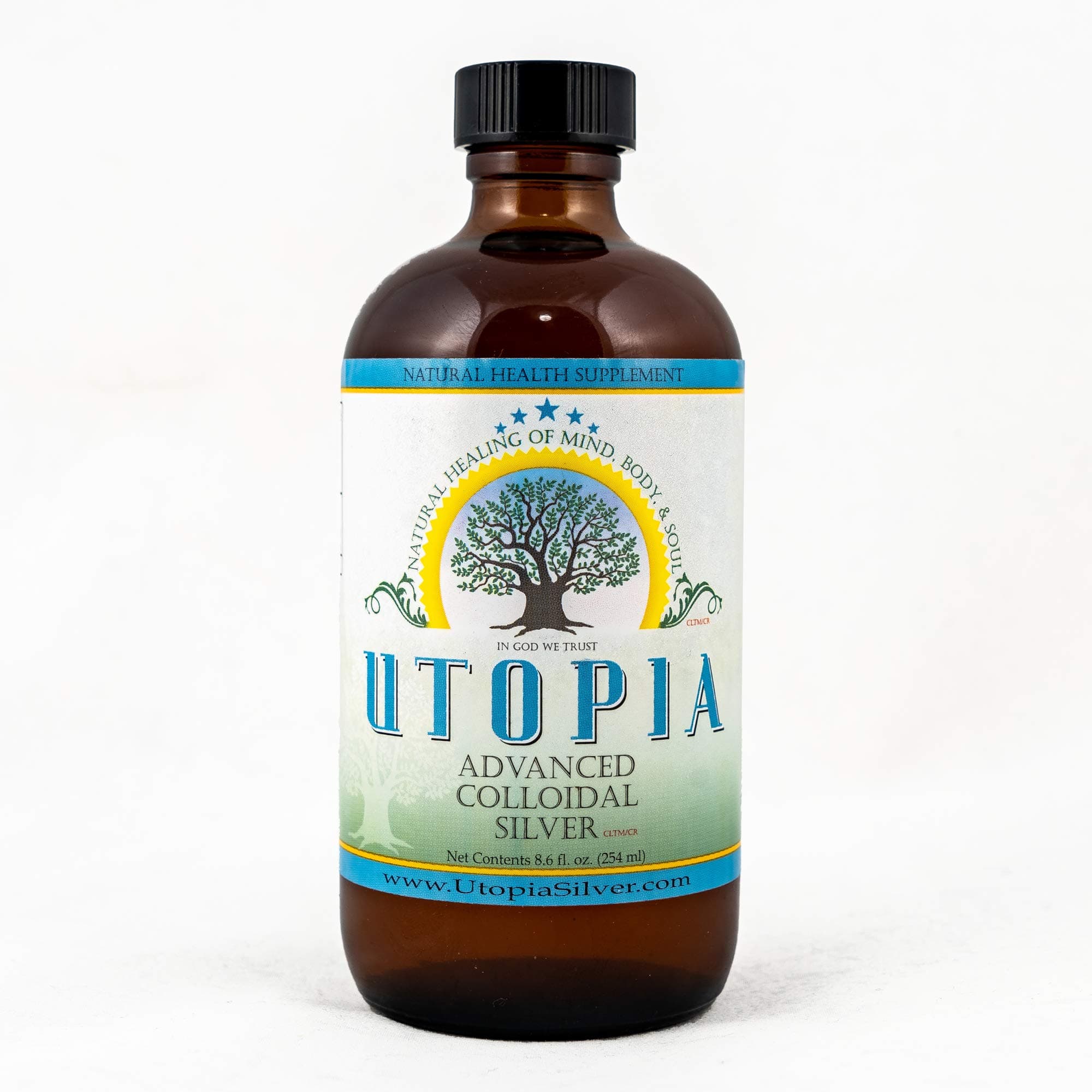 Utopia Colloidal Silver: Advanced Immune Support Liquid Supplement, Ultra Low PPM (Parts per Million), Tiny Nano-Sized Particles.9999% Pure, All Natural, 8.6 Fl. Oz, Dark Glass Bottle