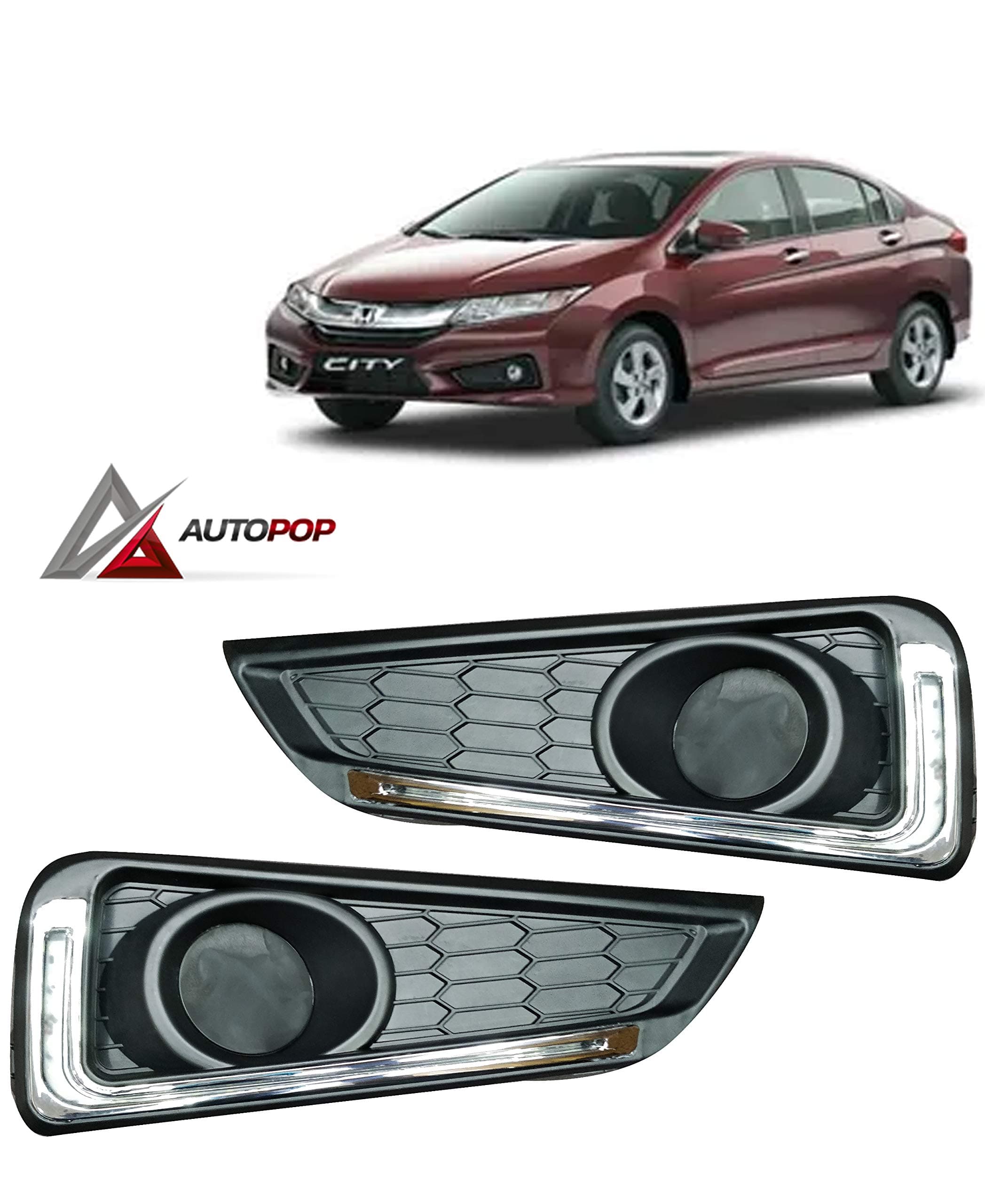AutoPop Fog Light DRL for City 2014-2017 - Set of 2pc
